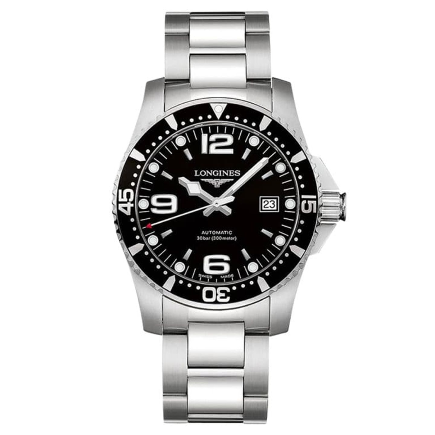 Longines HydroConquest L3.742.4.56.6 (2024) - Zwart wijzerplaat 41mm Staal (1/1)