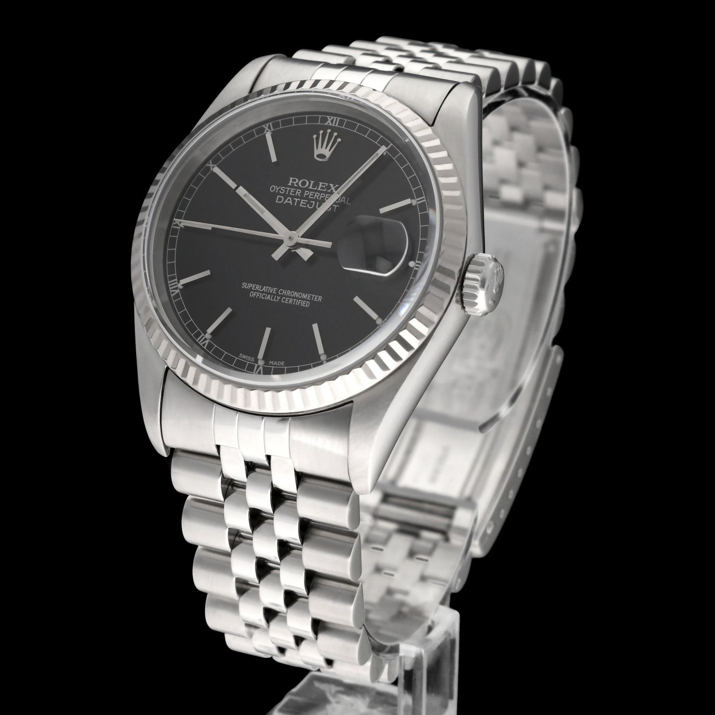 Rolex Datejust 36 16234 (1995) - Zwart wijzerplaat 36mm Staal (2/8)