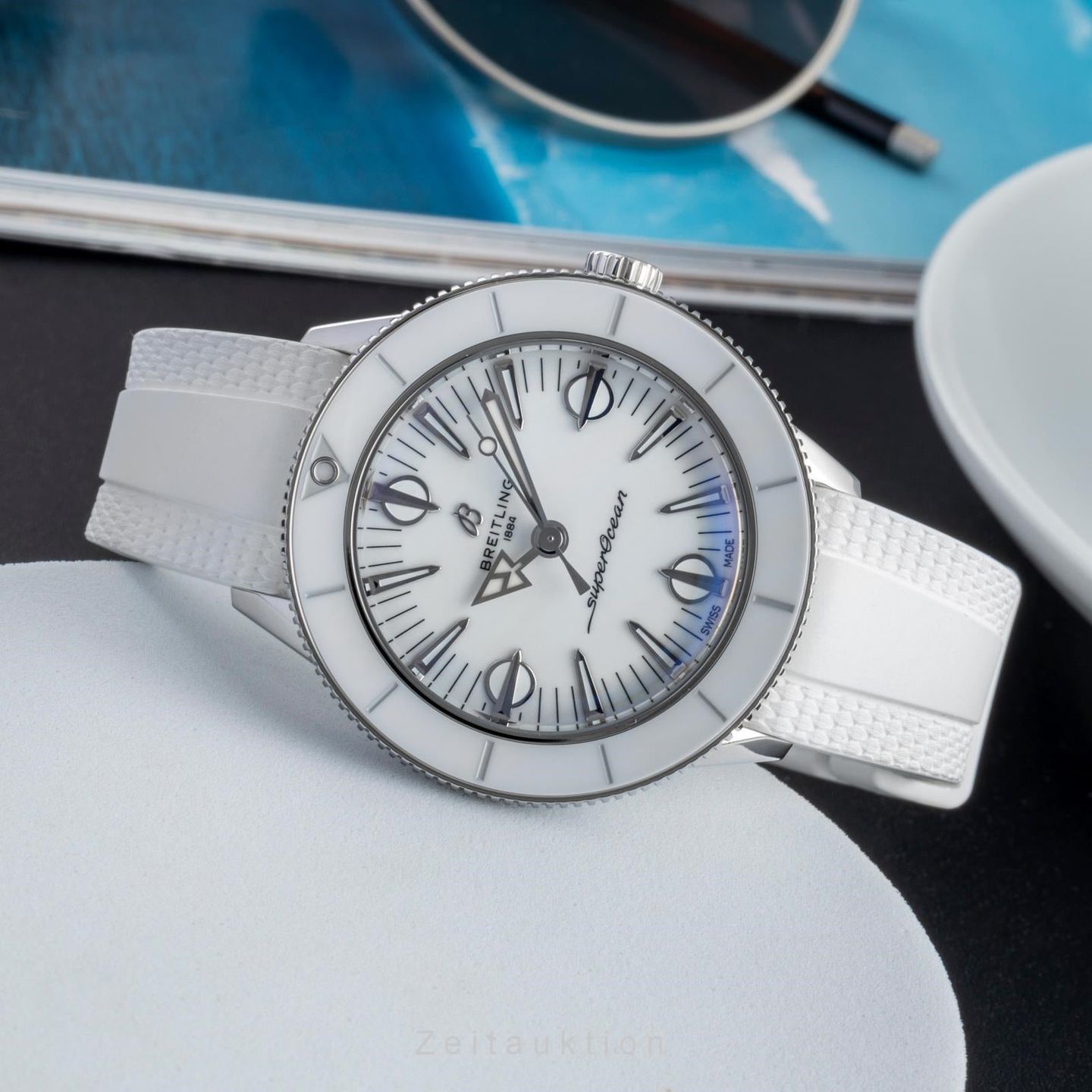 Breitling Superocean Heritage A10340161C1X1 (Unknown (random serial)) - Blue dial 38 mm Steel case (2/8)