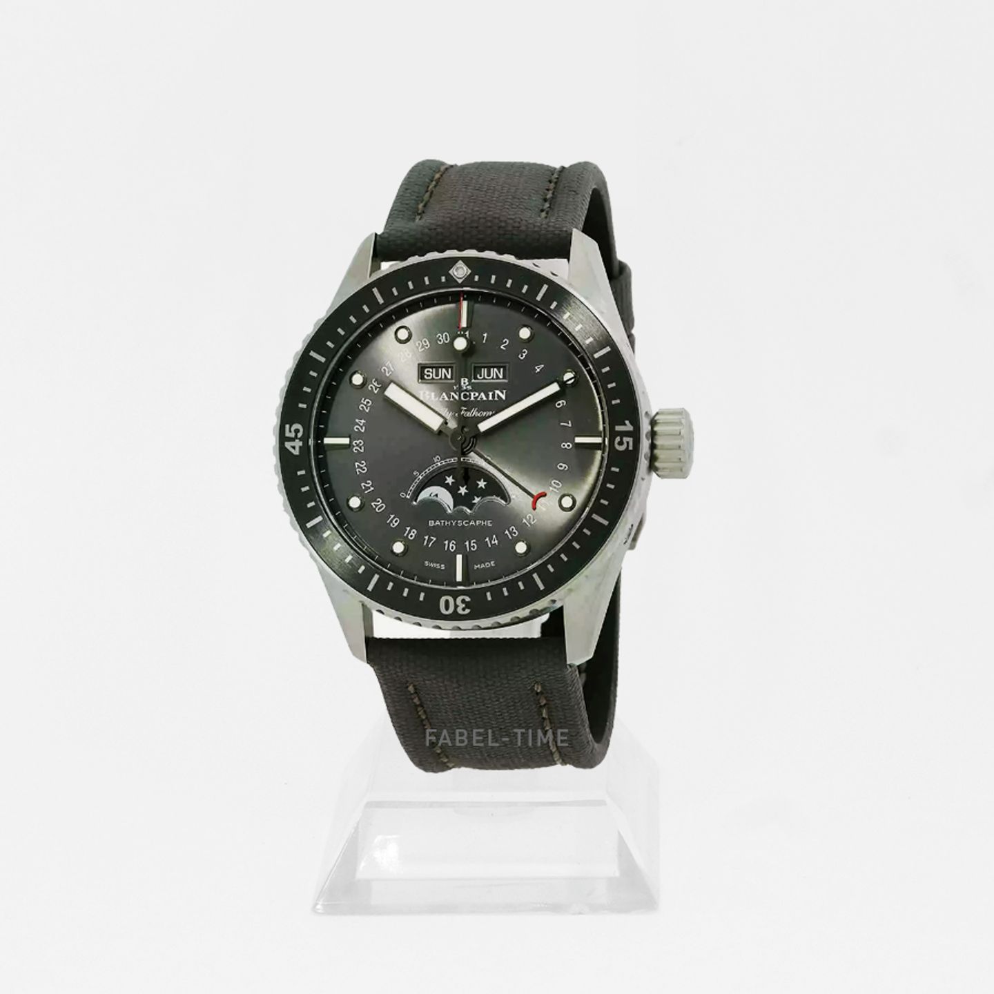 Blancpain Fifty Fathoms Bathyscaphe 5054-1210-G52A (2024) - Grijs wijzerplaat 43mm Titanium (1/1)