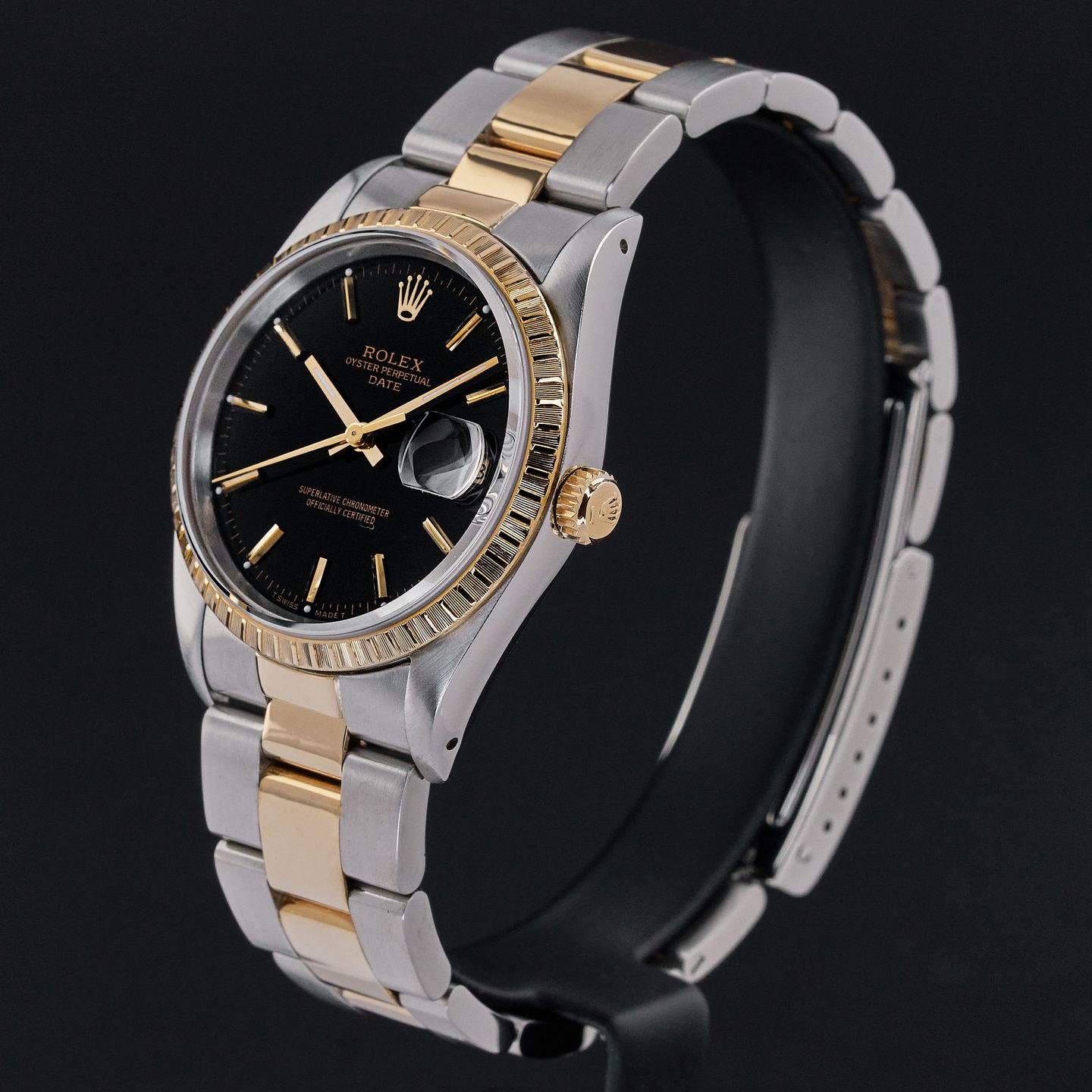 Rolex Oyster Perpetual Date 15203 (1990) - 34mm Goud/Staal (4/8)