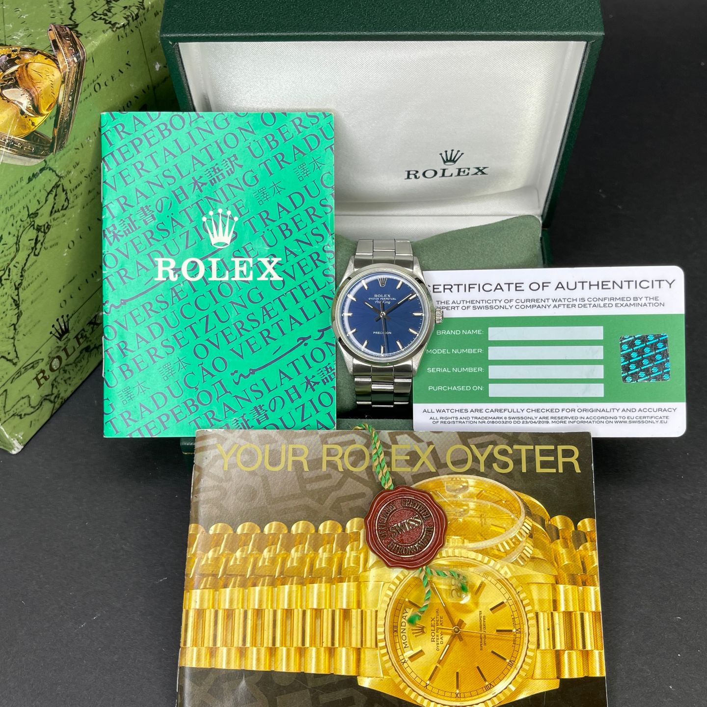 Rolex Air-King 5500 (1978) - Blauw wijzerplaat 34mm Staal (2/8)