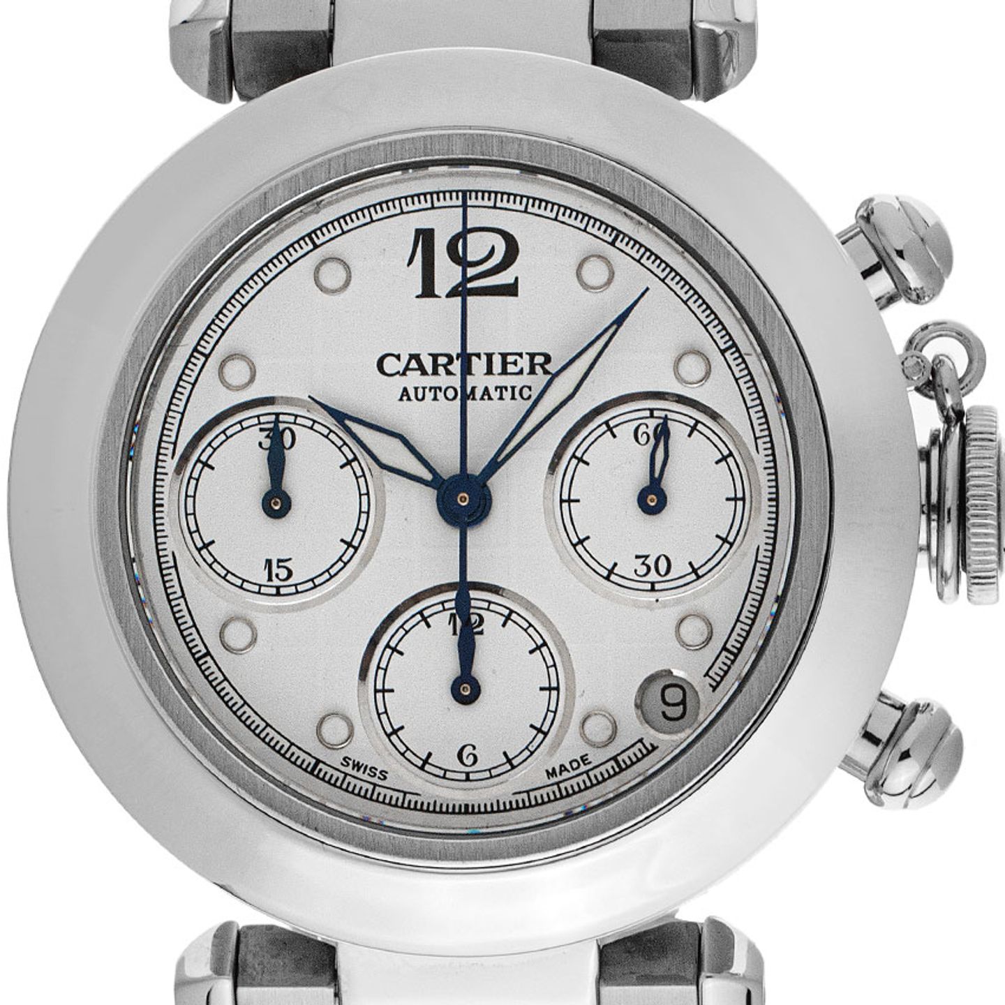 Cartier Pasha C 2412 (2002) - Silver dial 36 mm Steel case (1/8)