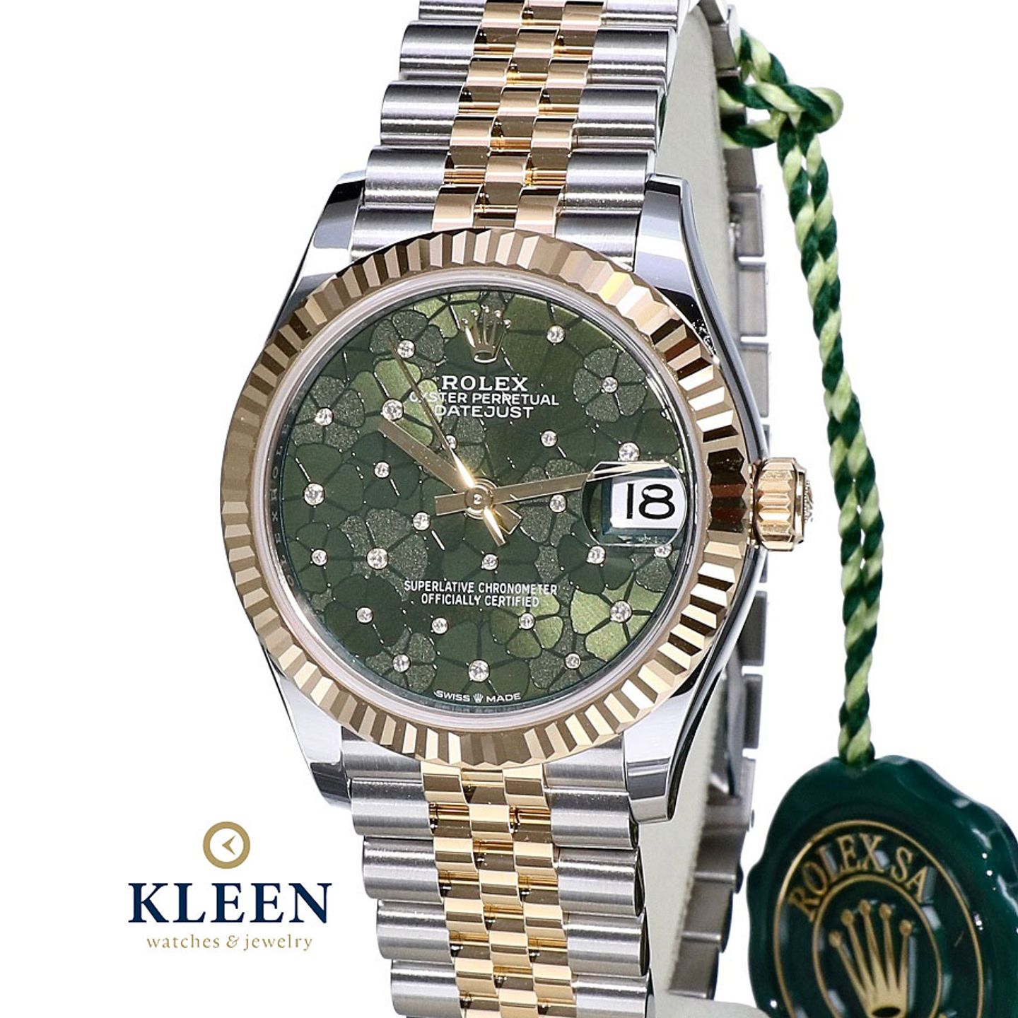 Rolex Datejust 31 278273 (2022) - Green dial 31 mm Steel case (1/8)