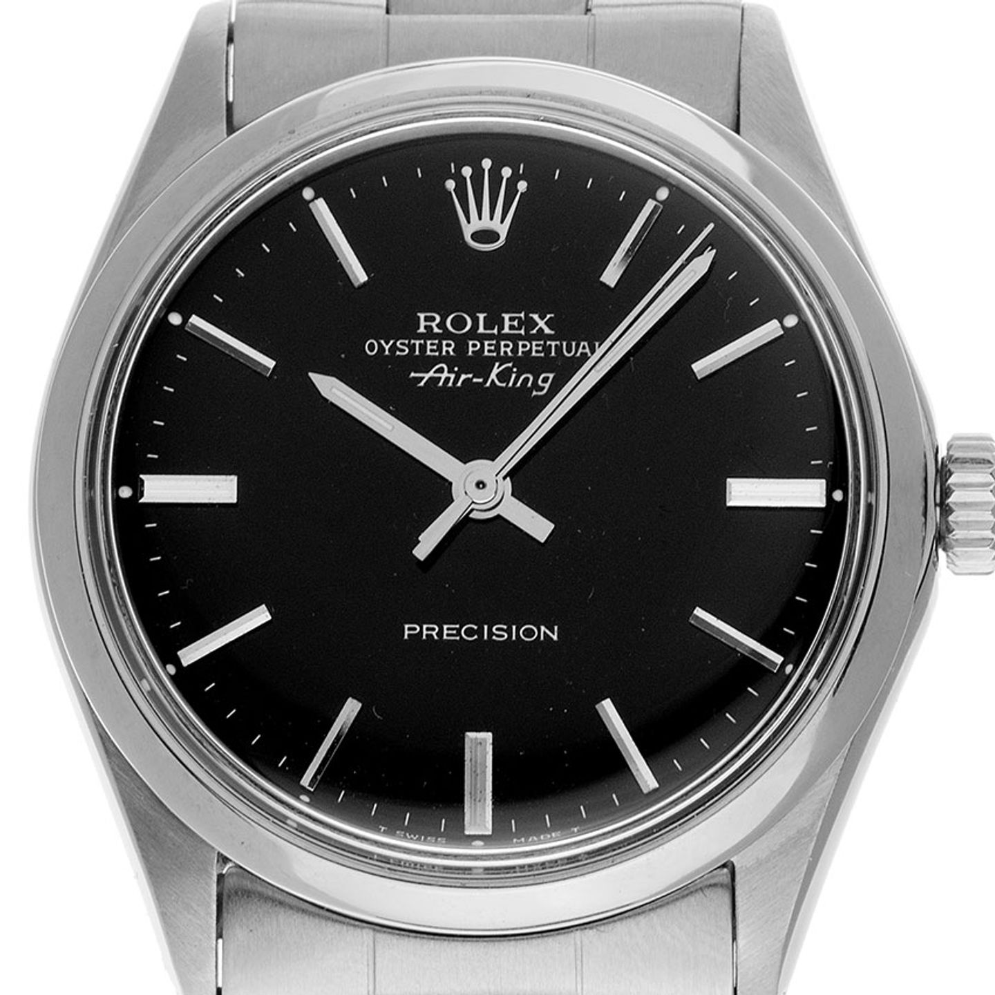 Rolex Air-King 5500 (1969) - Black dial 34 mm Steel case (1/8)