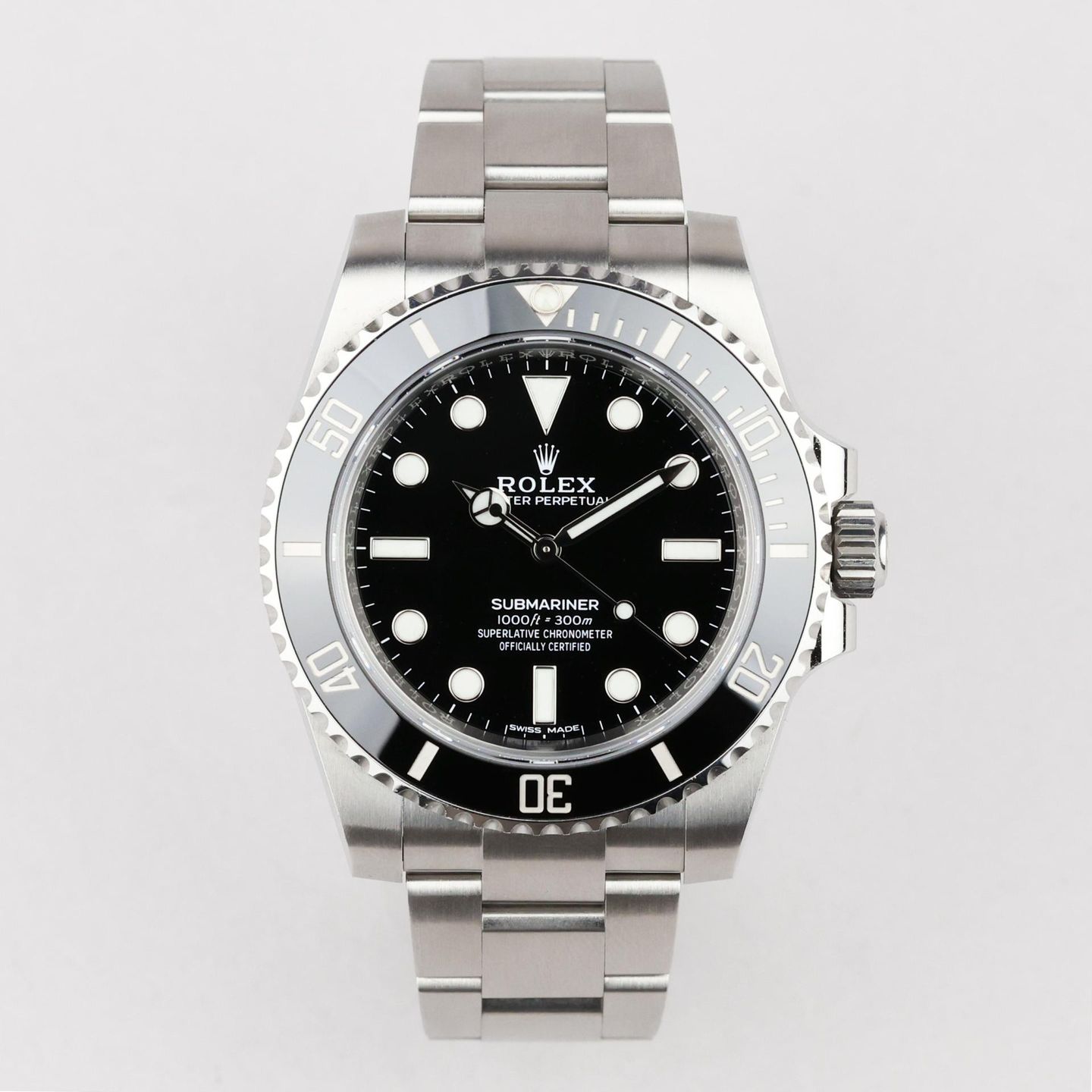 Rolex Submariner No Date 114060 (2019) - Zwart wijzerplaat 40mm Staal (1/6)