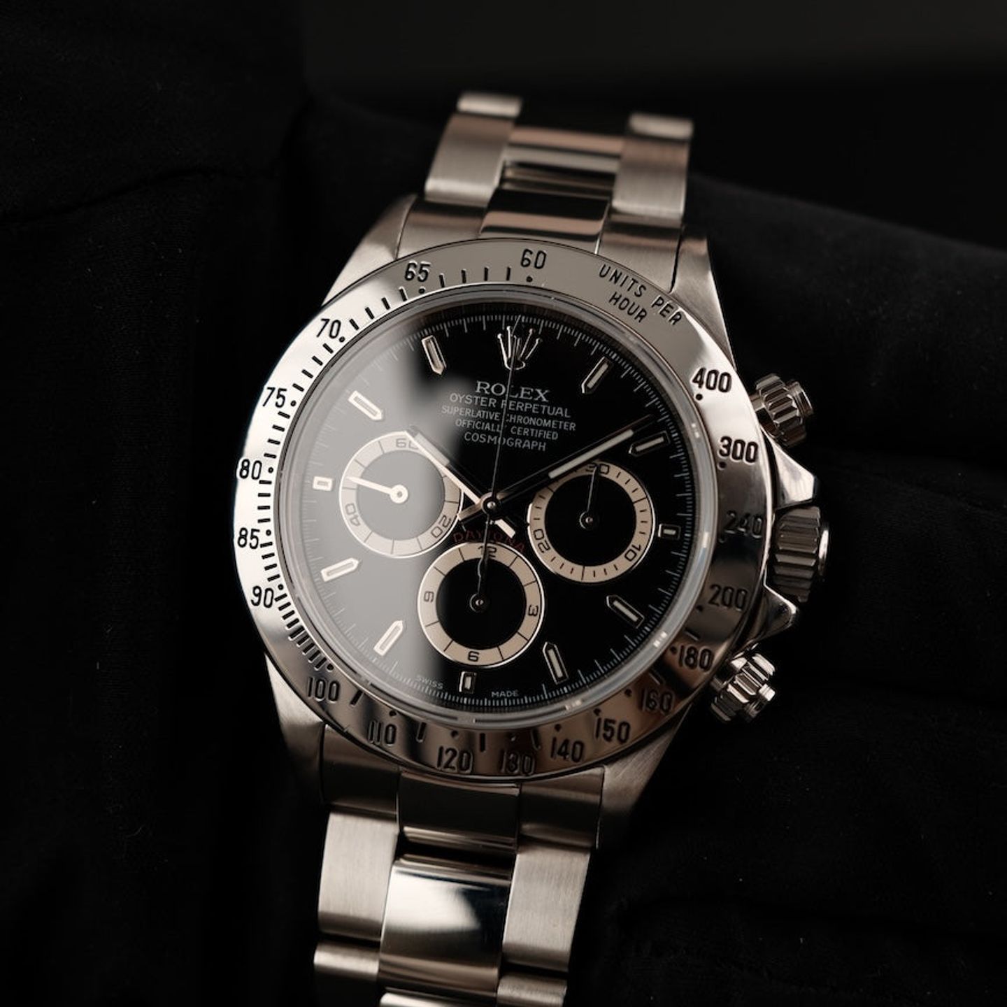 Rolex Daytona 16520 (1999) - Black dial 40 mm Steel case (1/8)