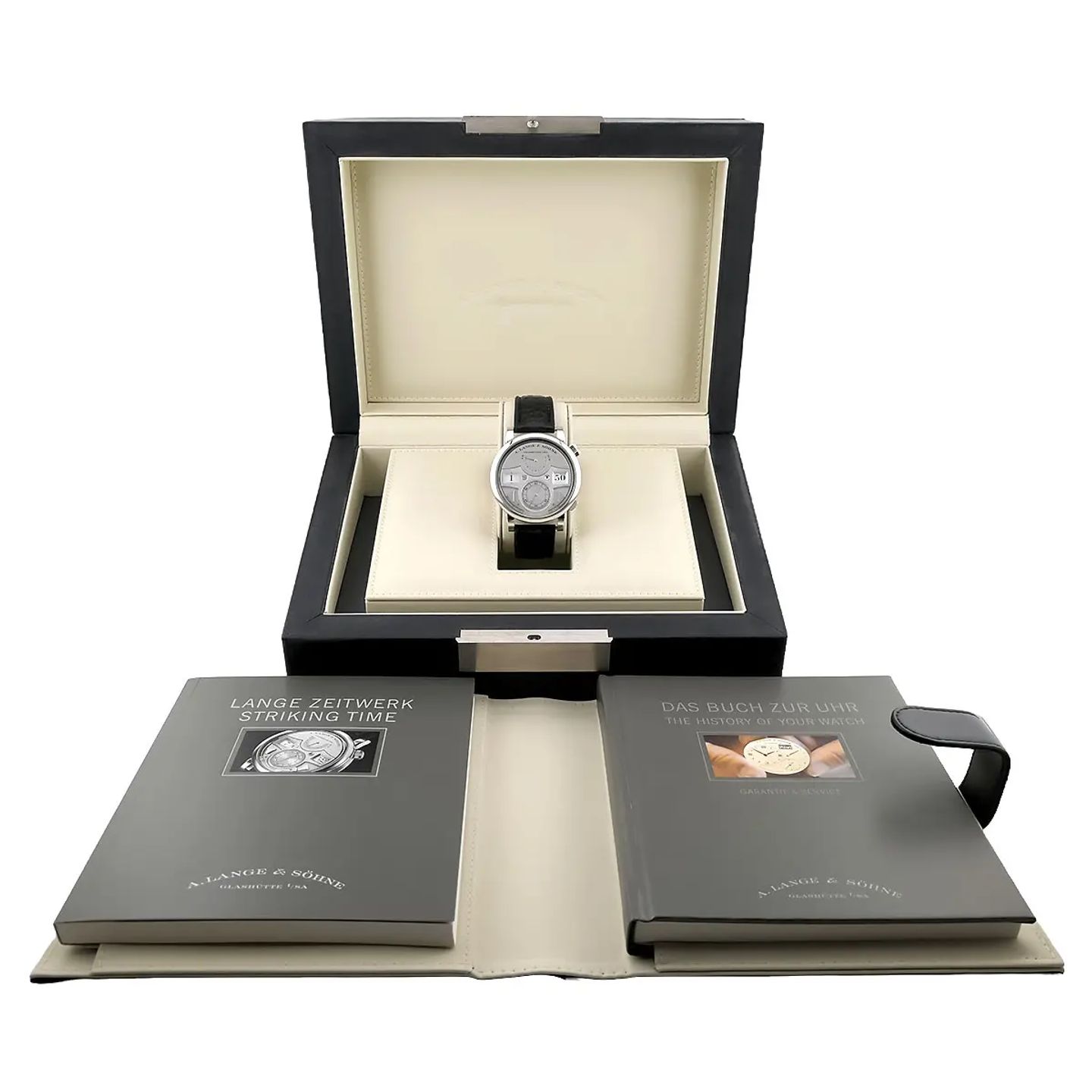 A. Lange & Söhne Zeitwerk 145.025 (2012) - Silver dial 44 mm Platinum case (8/8)