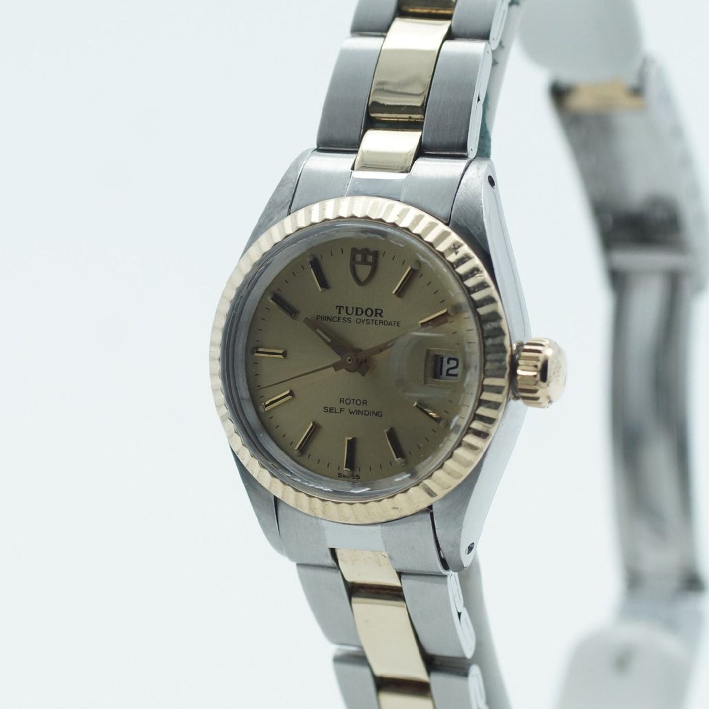 Tudor Prince Date 92413 (1990) - Champagne dial 25 mm Gold/Steel case (4/8)