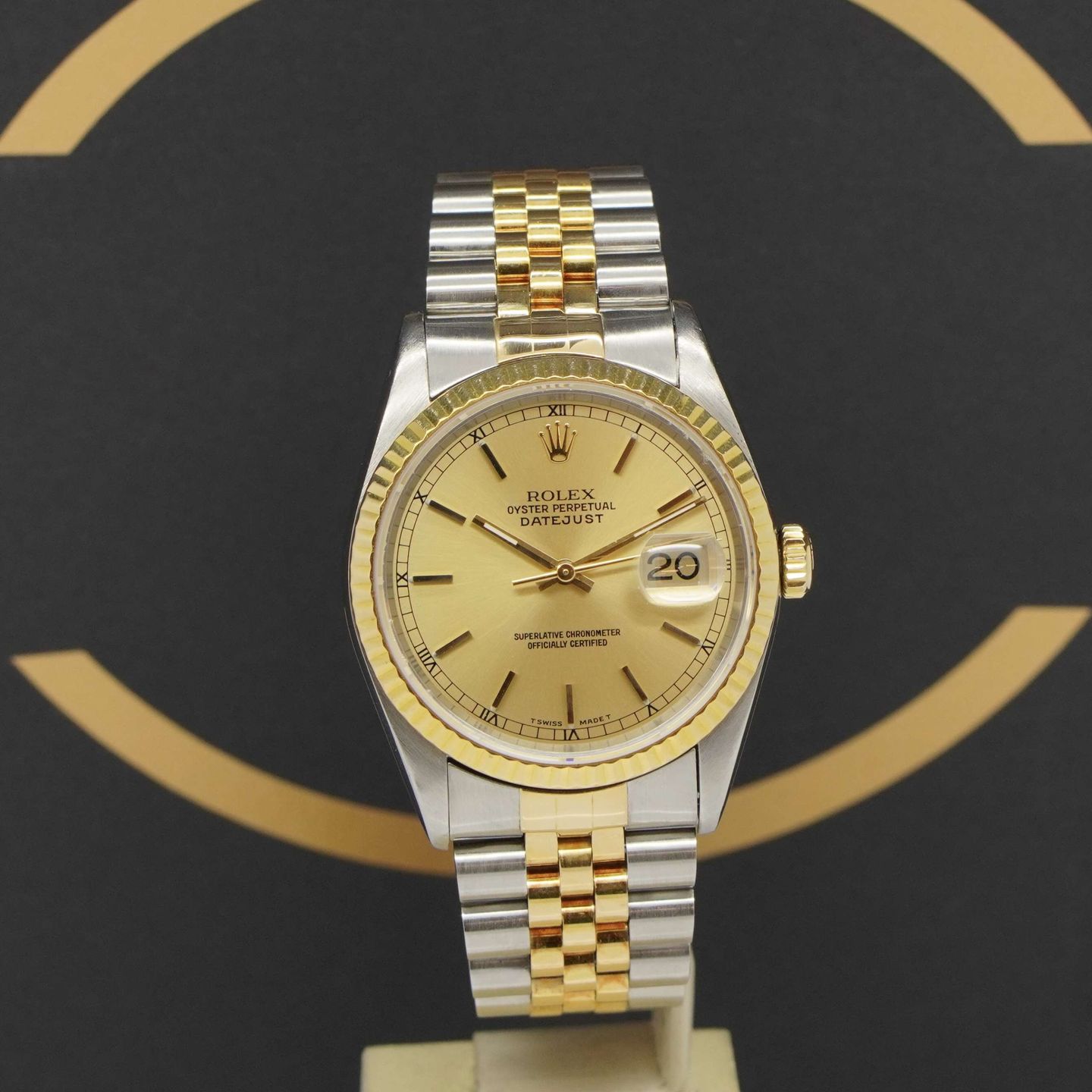 Rolex Datejust 36 16233 (1995) - Goud wijzerplaat 36mm Goud/Staal (1/6)