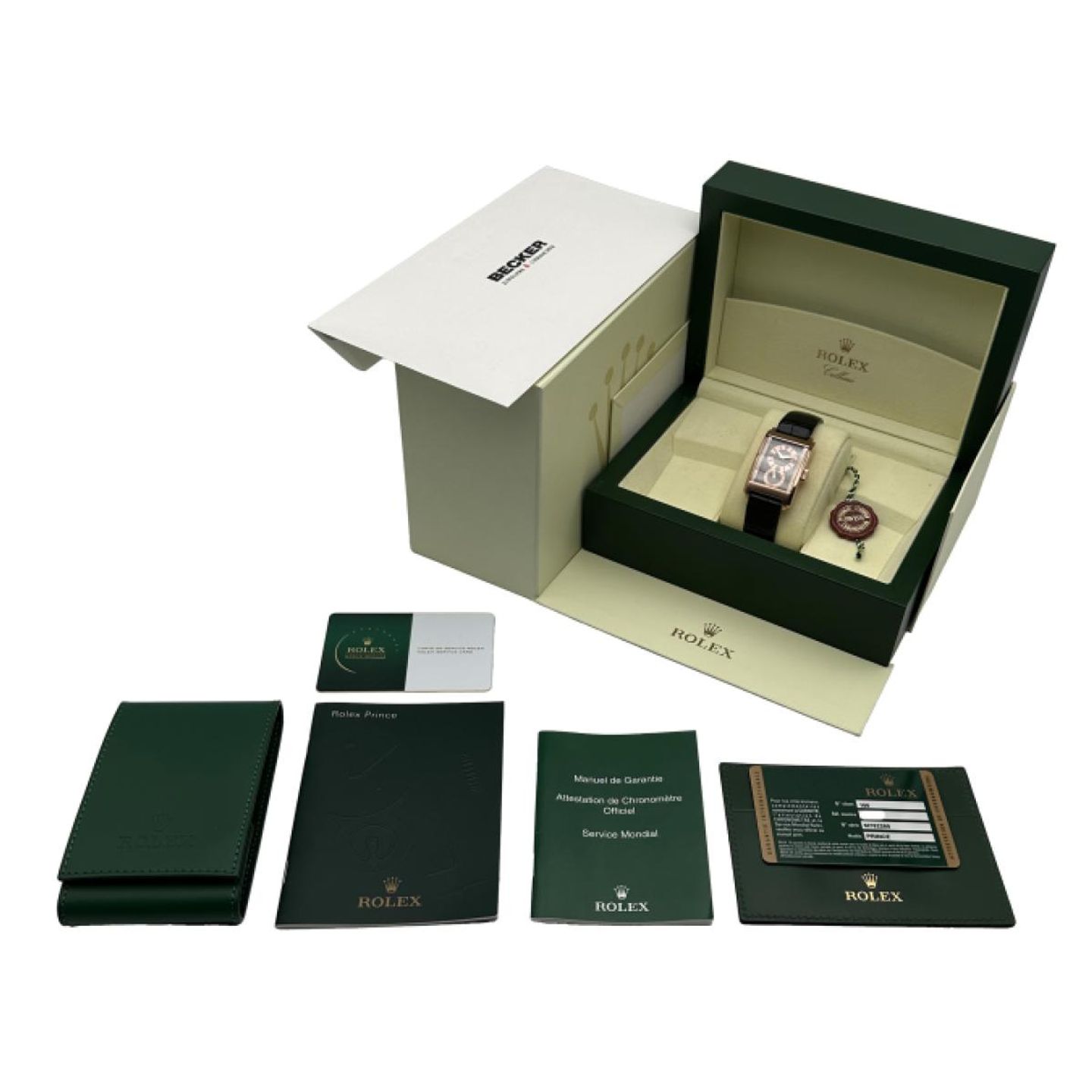 Rolex Cellini Prince 5442/5 (2009) - Black dial 28 mm Rose Gold case (5/5)