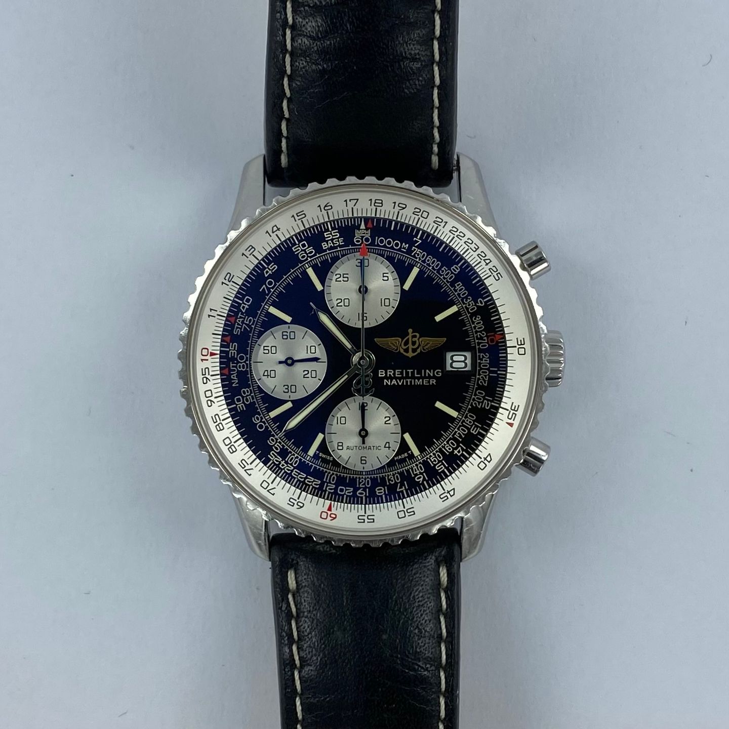 Breitling Old Navitimer A13020 (Onbekend (willekeurig serienummer)) - Zwart wijzerplaat 41mm Staal (5/6)