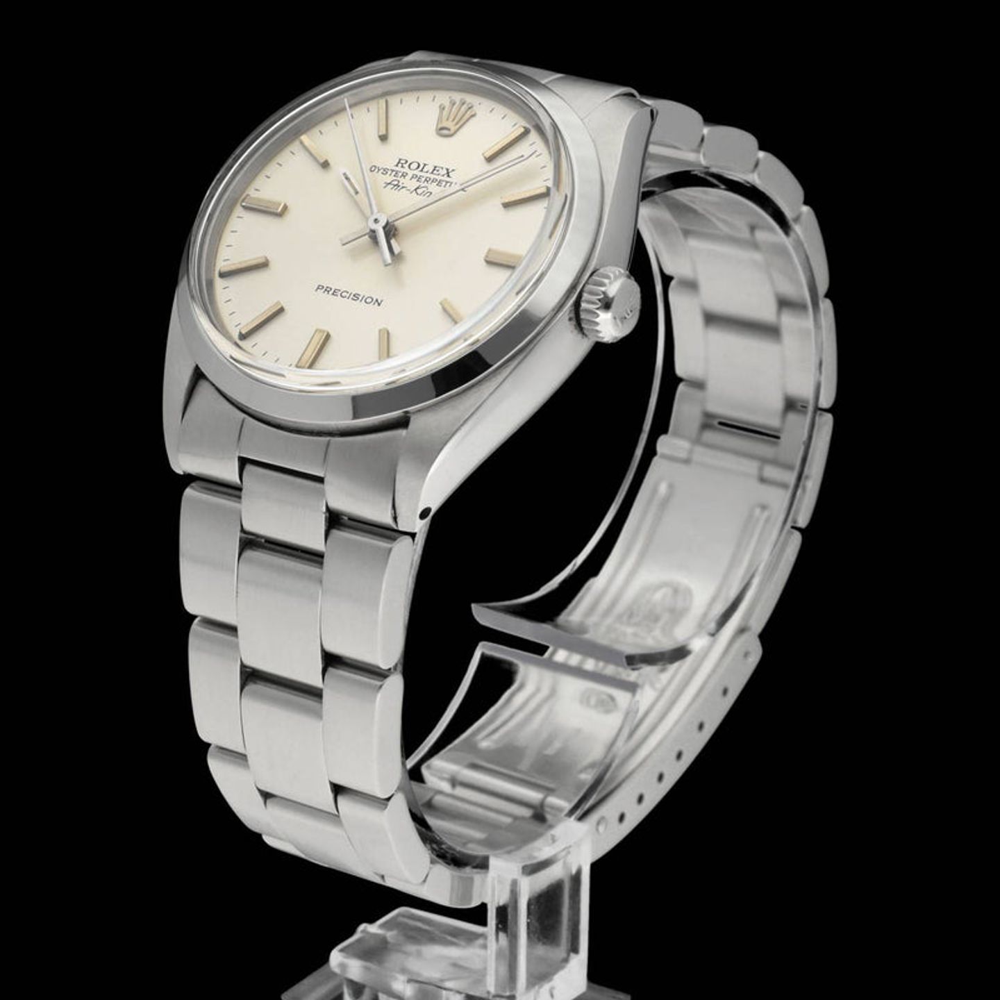 Rolex Air-King 5500 (1982) - Silver dial 34 mm Steel case (4/7)