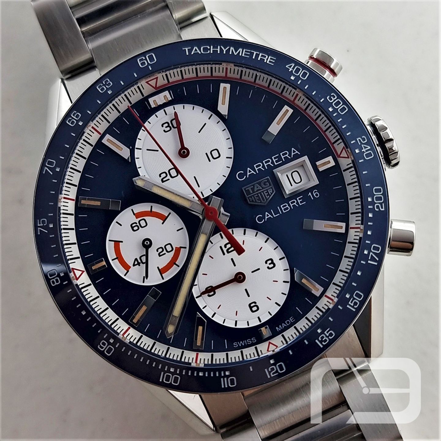 TAG Heuer Carrera Calibre 16 CV201AR.BA0715 (2024) - Blue dial 41 mm Steel case (2/8)