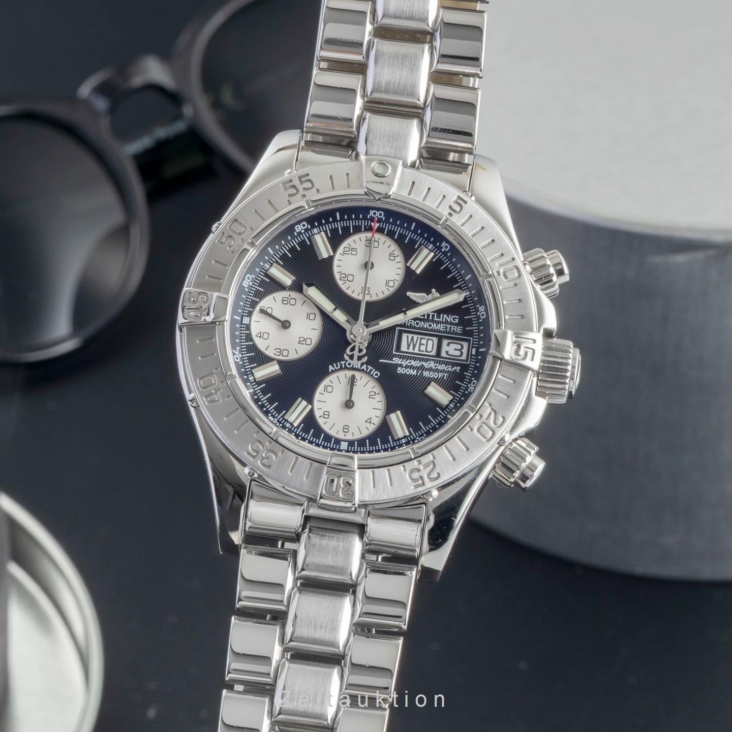 Breitling Superocean Chronograph II A13340 (2003) - 42mm Staal (1/8)