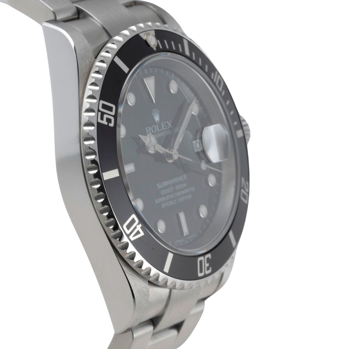 Rolex Submariner Date 16610T (2005) - Zwart wijzerplaat 40mm Staal (7/8)