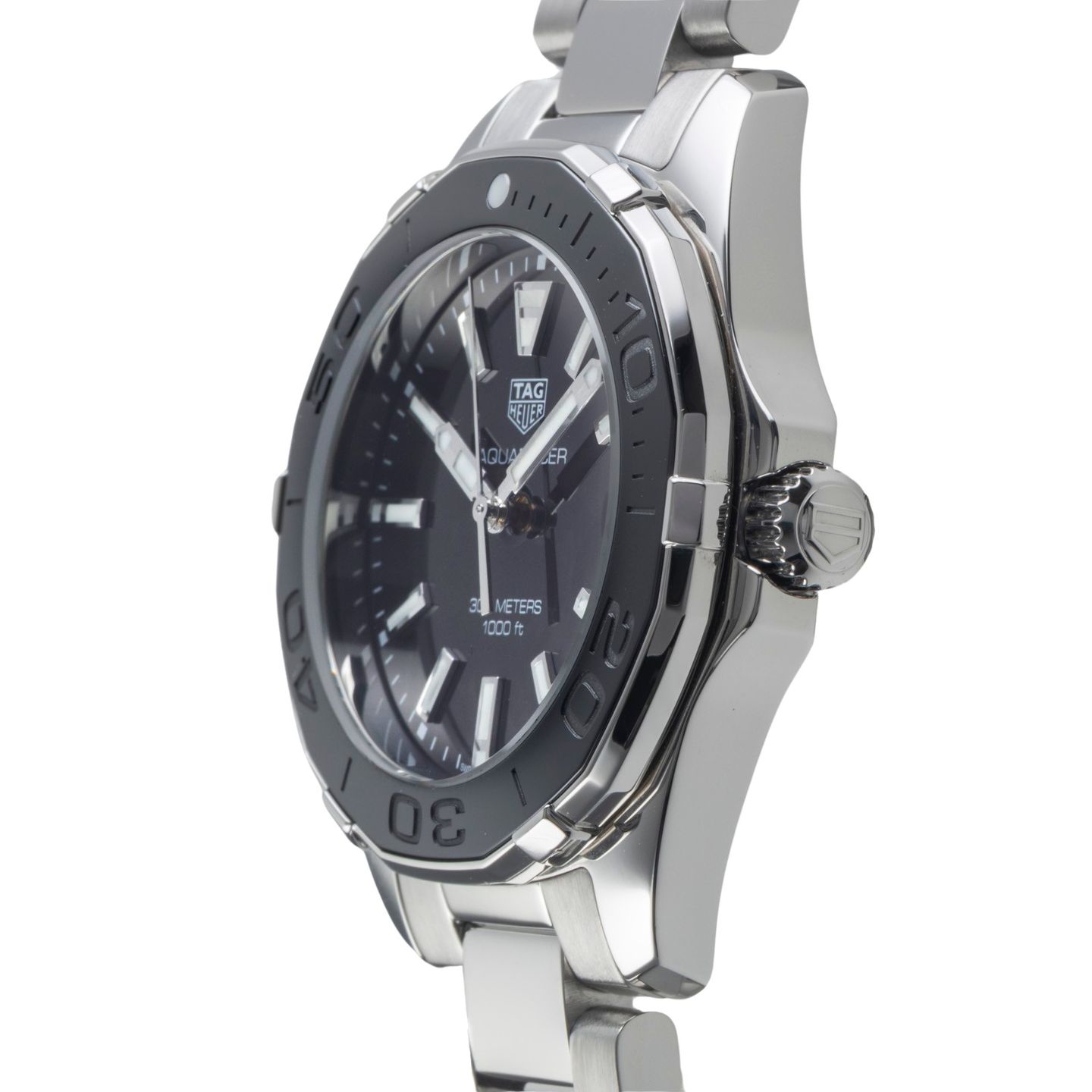 TAG Heuer Aquaracer Lady WAY131K.BA0748 (Unknown (random serial)) - Black dial 35 mm Steel case (6/8)