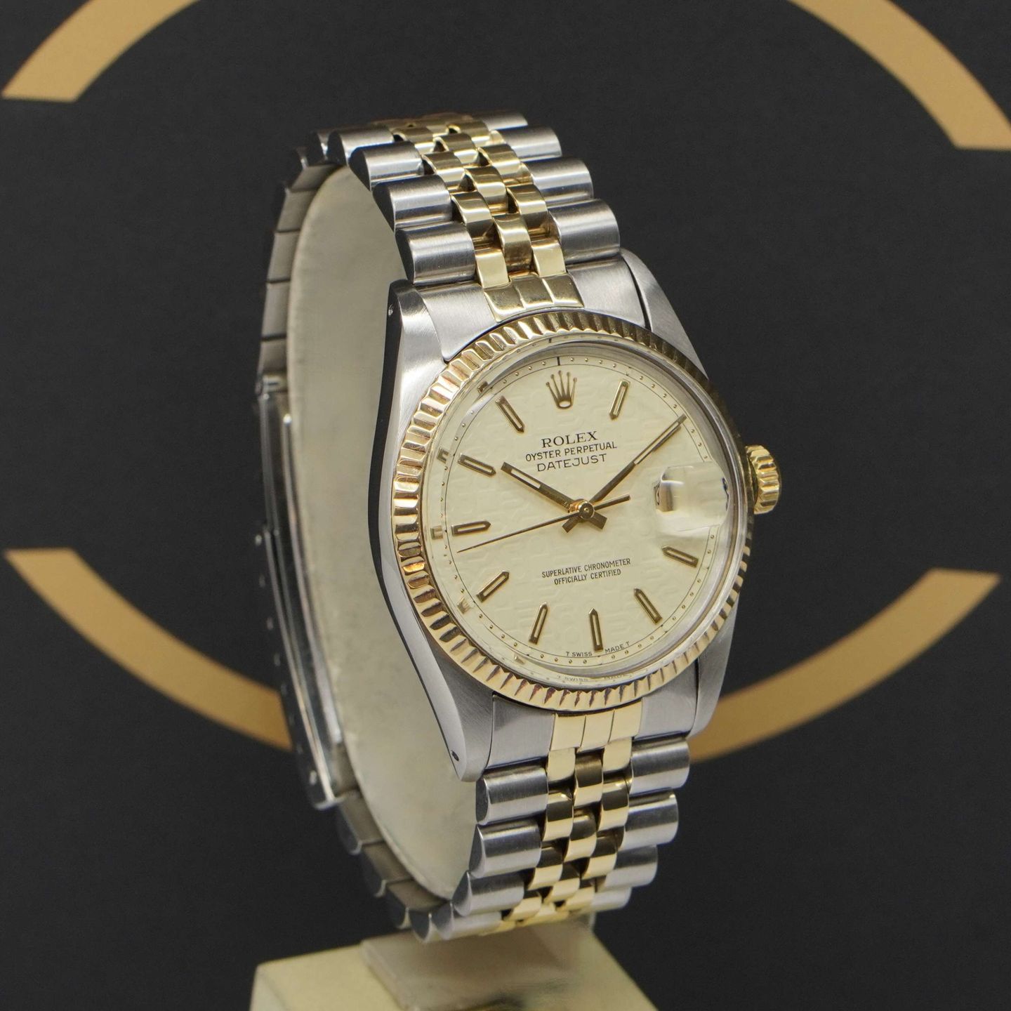 Rolex Datejust 36 16013 (1980) - Yellow dial 36 mm Gold/Steel case (3/7)