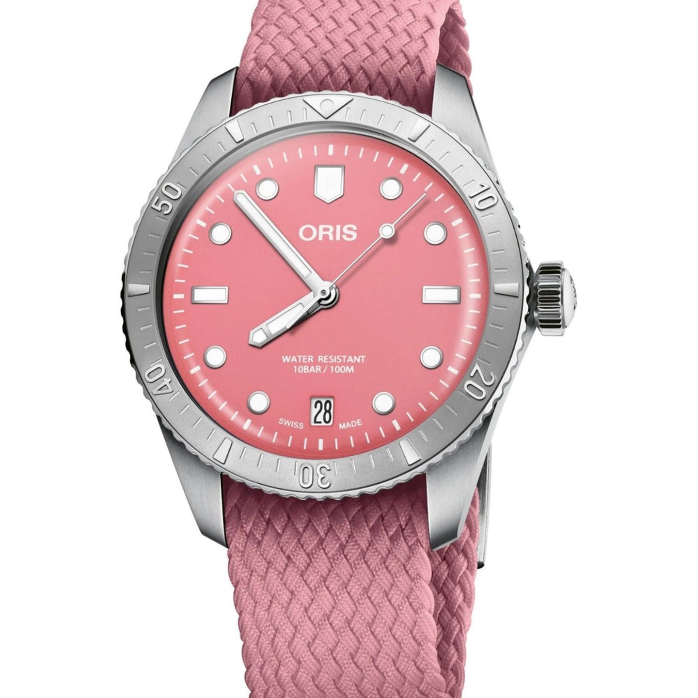 Oris Divers Sixty Five 01 733 7771 4058-07 3 19 04S (2026) - Roze wijzerplaat 38mm Staal (1/1)