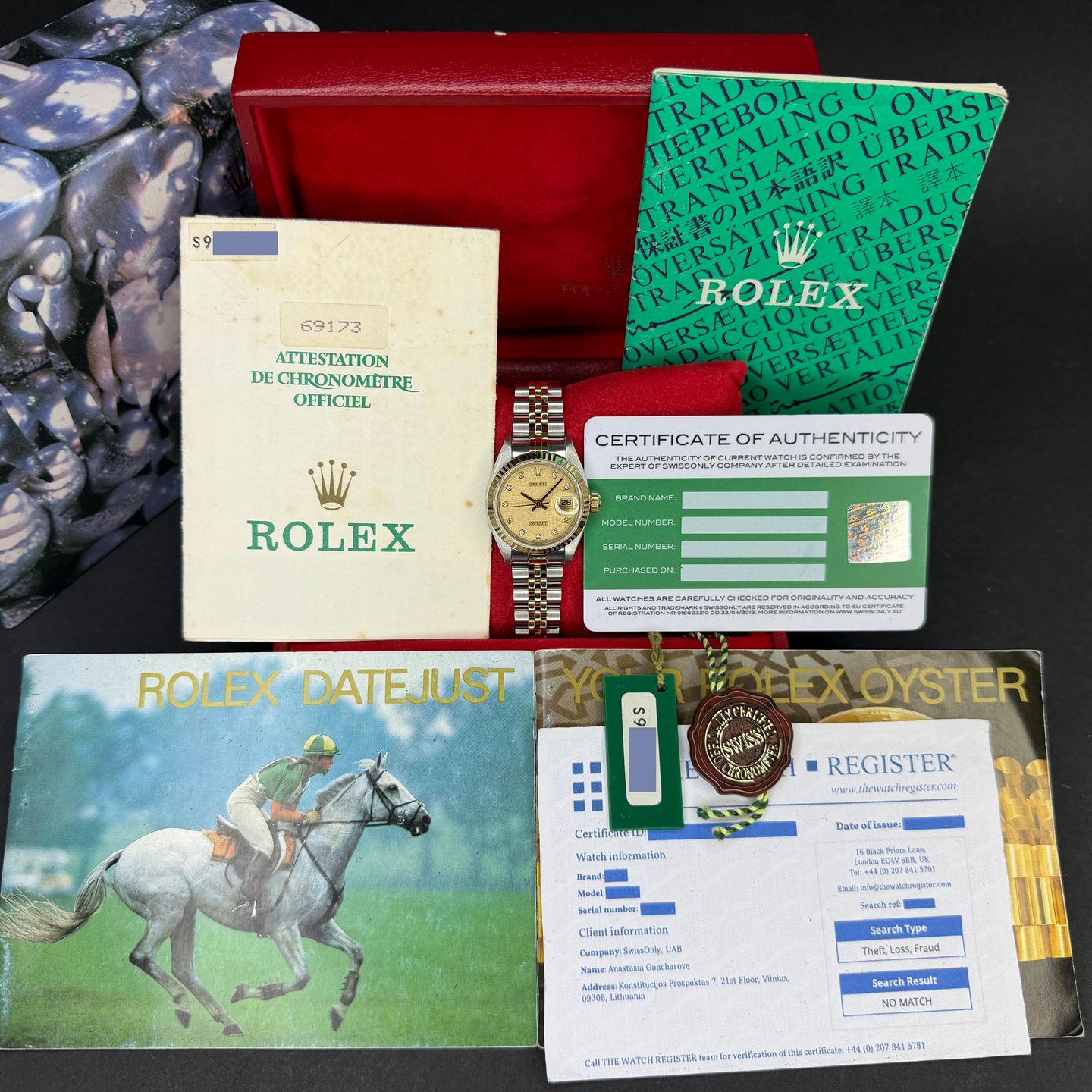 Rolex Lady-Datejust 69173 (1994) - Champagne wijzerplaat 26mm Goud/Staal (3/8)