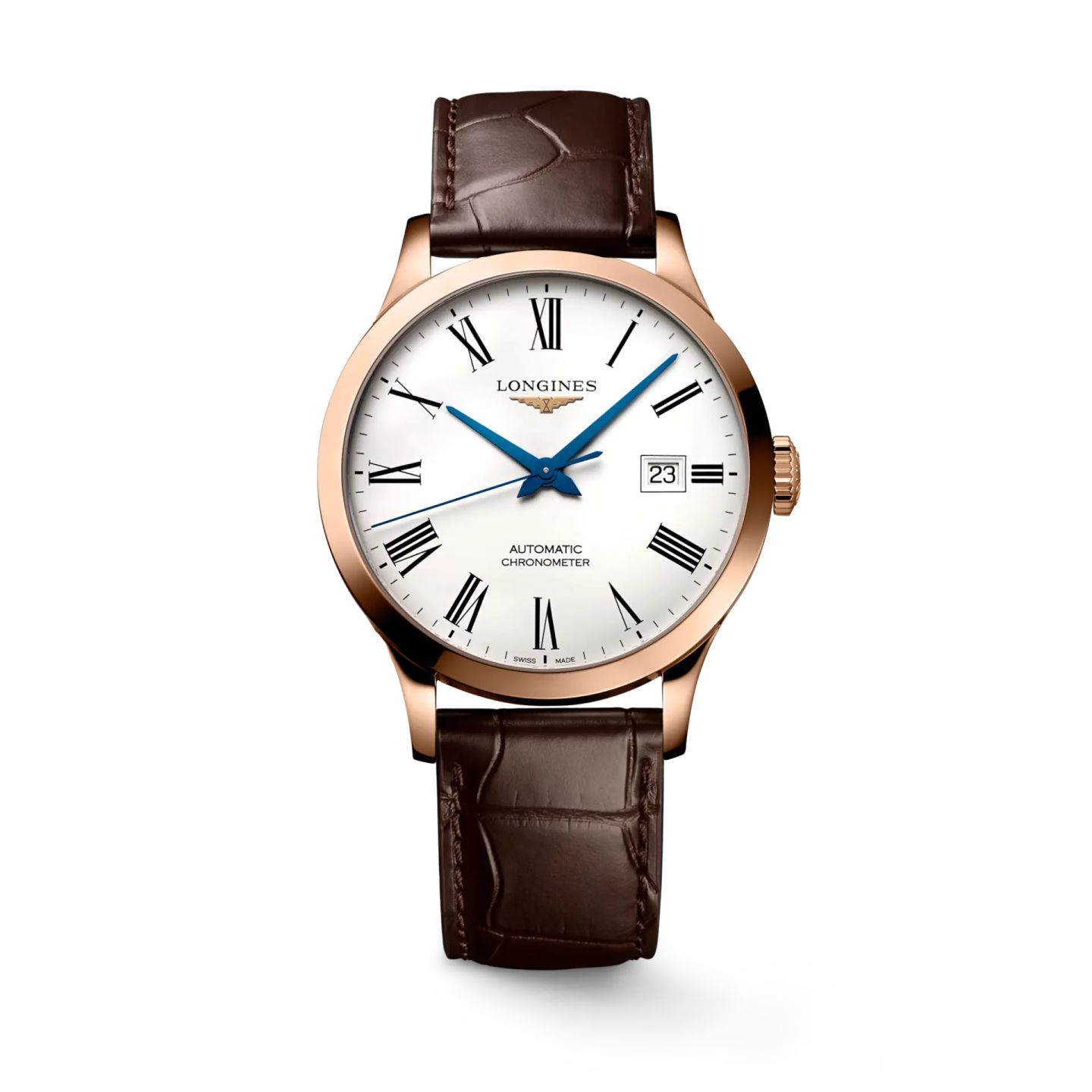 Longines Record L2.820.8.11.2 (2025) - White dial 39 mm Rose Gold case (1/1)