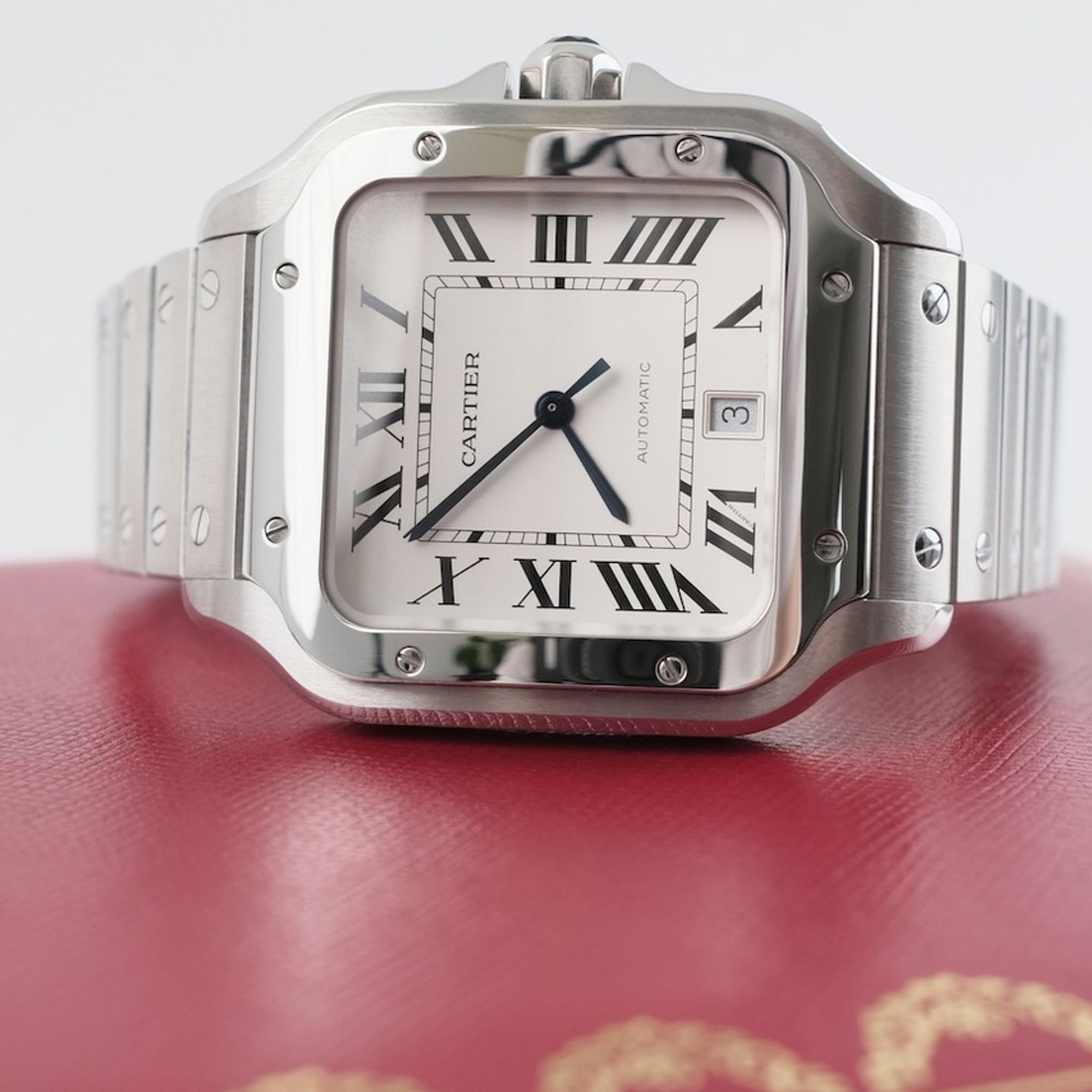 Cartier Santos WSSA0009 (2018) - White dial 40 mm Steel case (6/8)