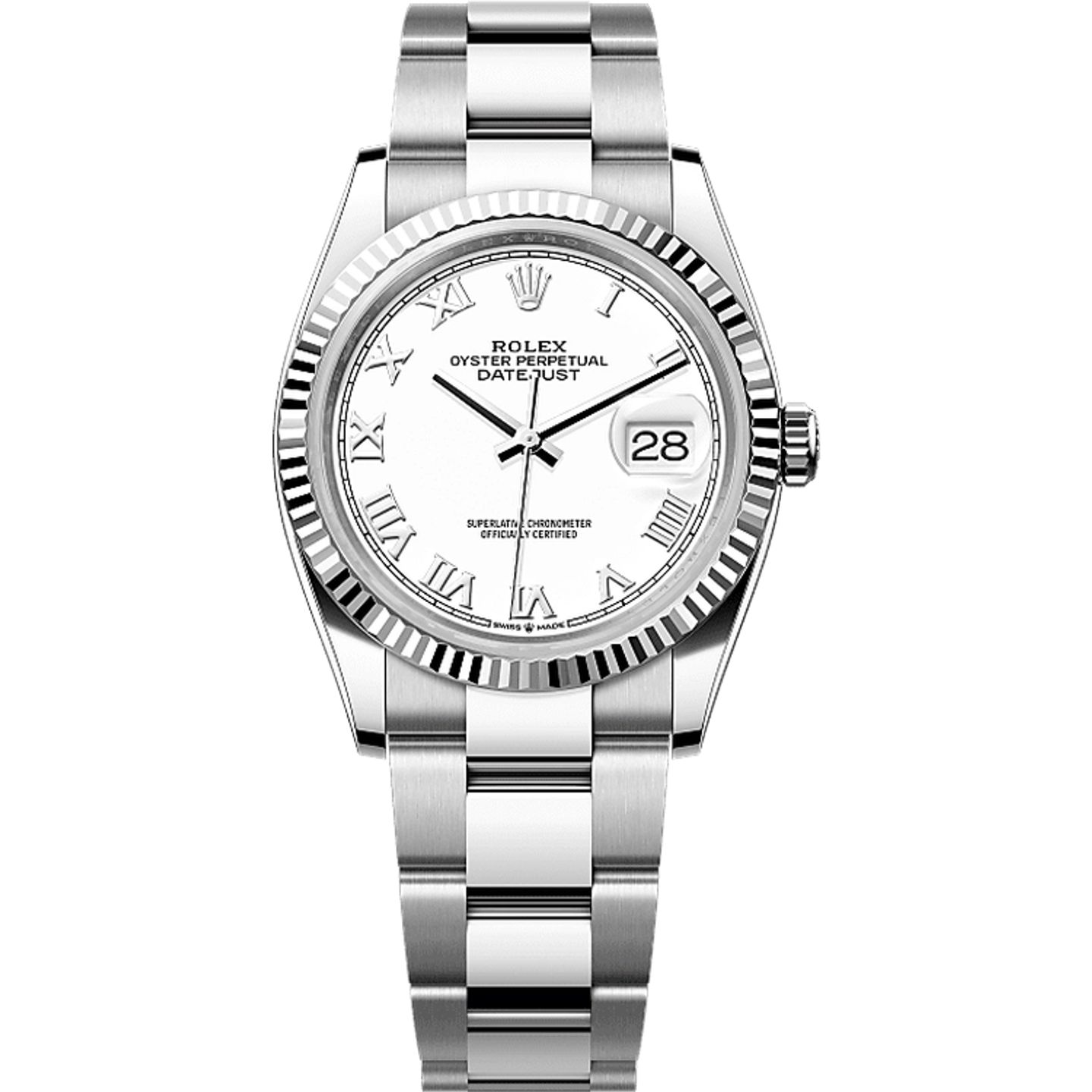 Rolex Datejust 36 126234 (2025) - Wit wijzerplaat 36mm Staal (1/1)