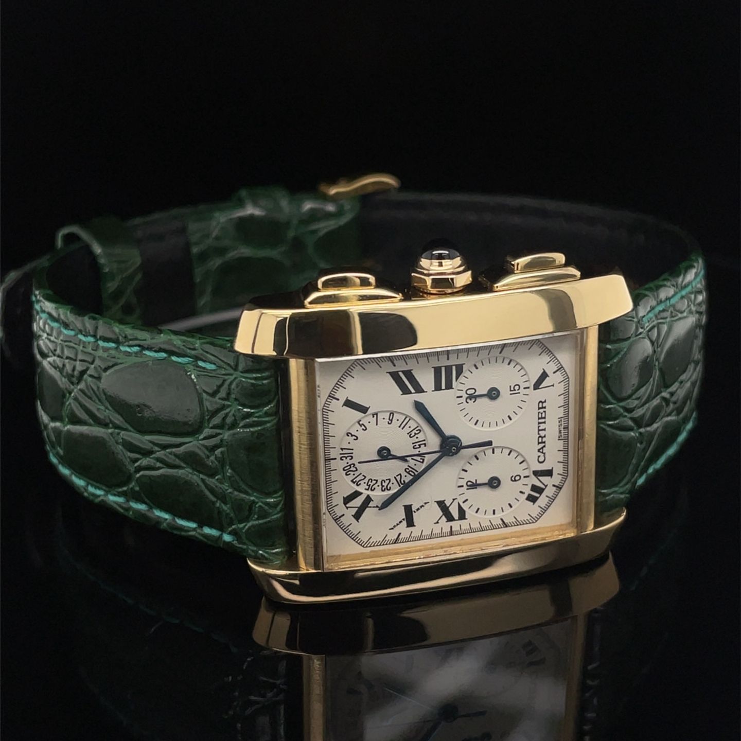 Cartier Tank Française 1830 (2000) - Zilver wijzerplaat 28mm Geelgoud (8/8)