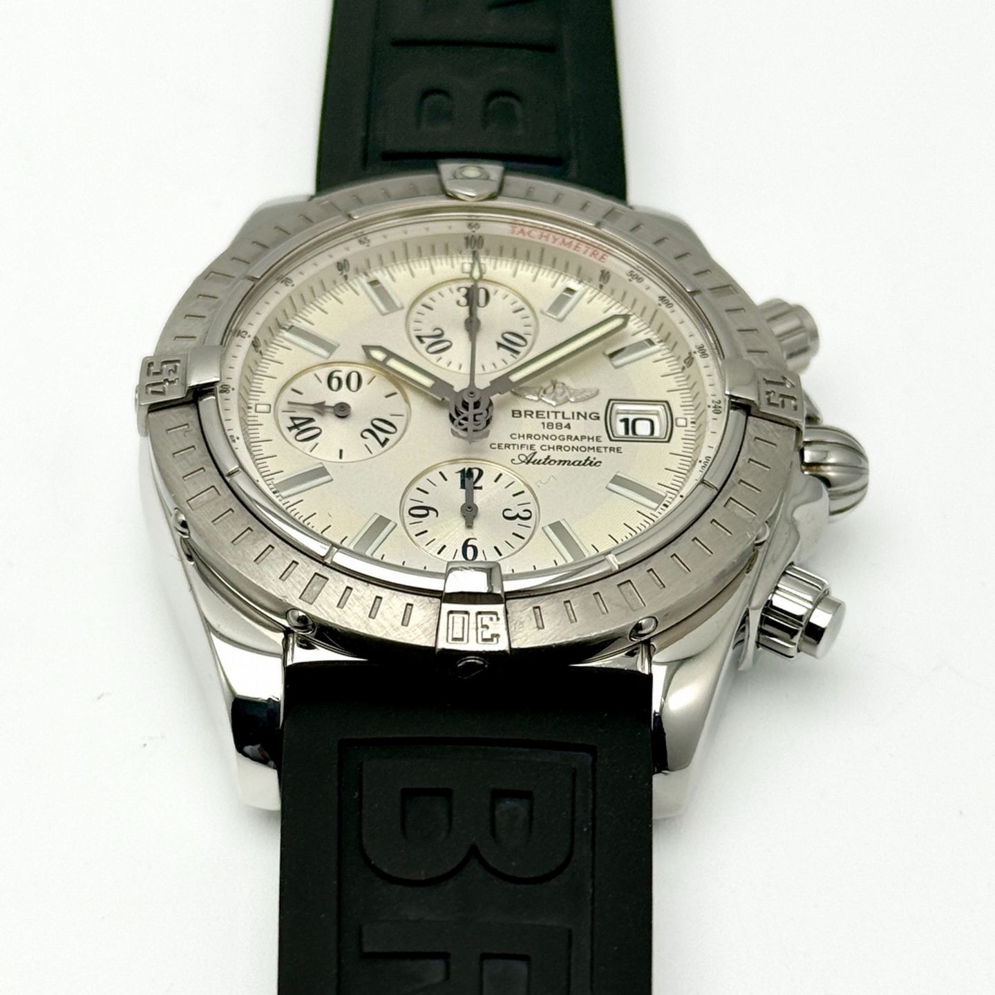 Breitling Chronomat Evolution A13356-045 (2008) - White dial 44 mm Steel case (8/8)