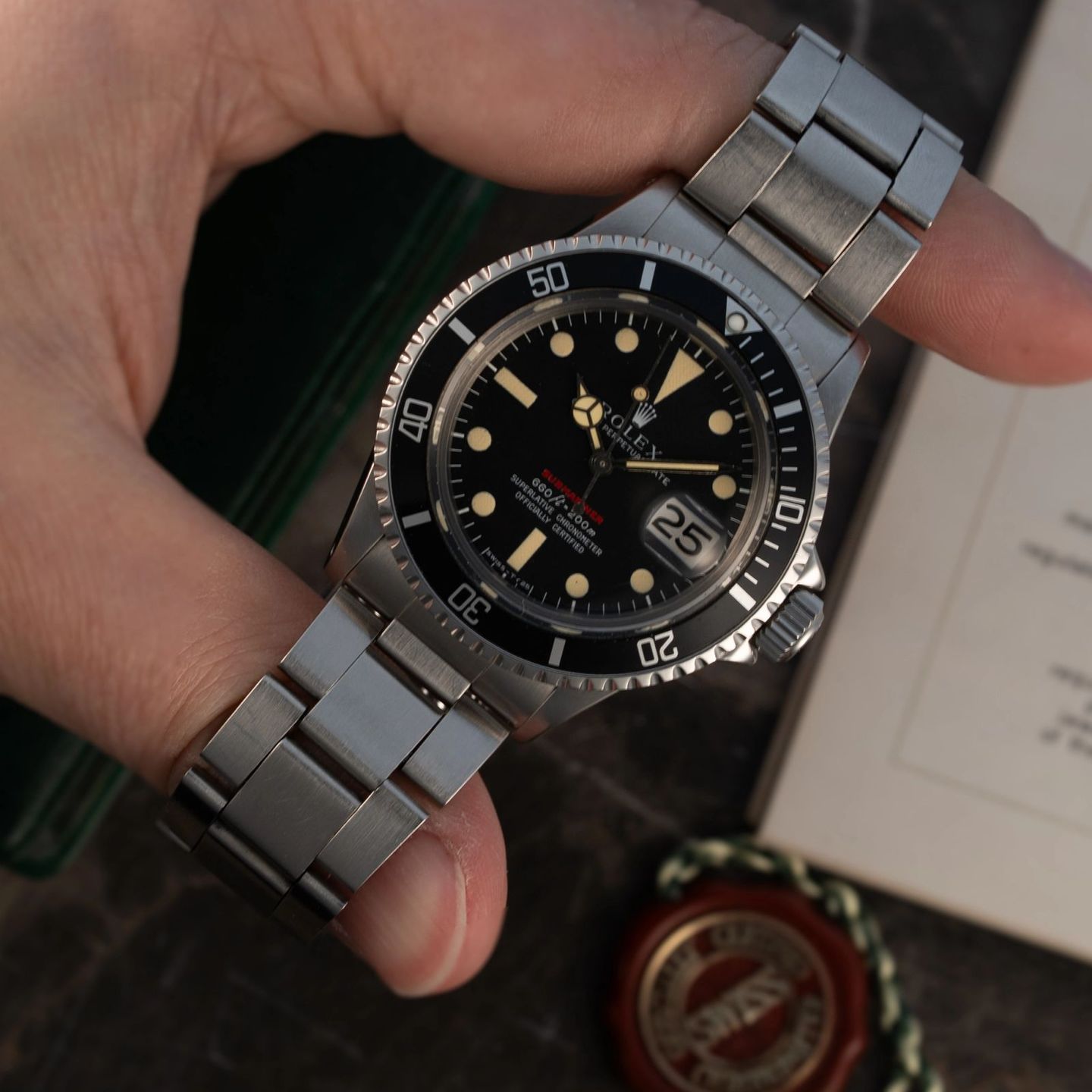 Rolex Submariner Date 1680 (1974) - Black dial 40 mm Steel case (5/8)
