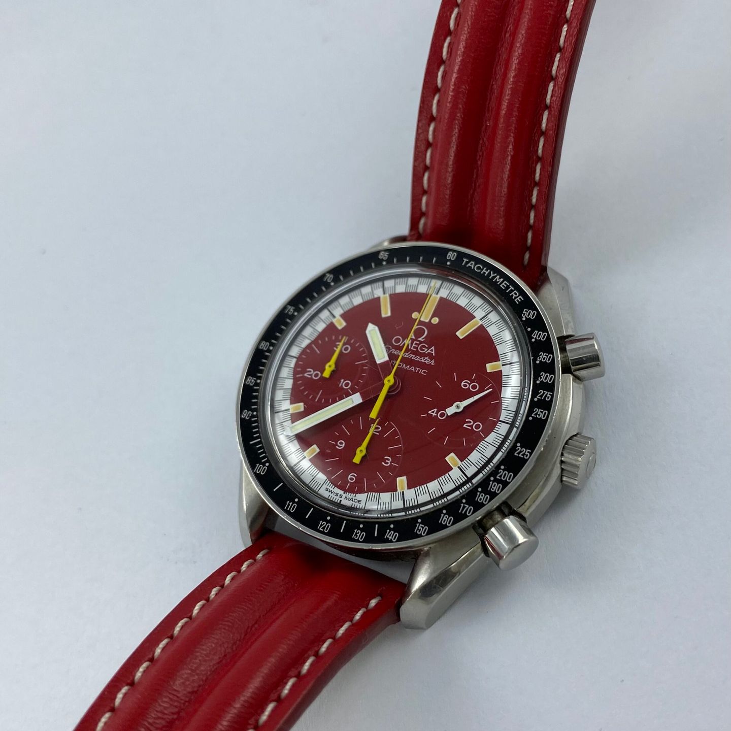 Omega Speedmaster Reduced 3510.61.00 (Onbekend (willekeurig serienummer)) - Rood wijzerplaat 39mm Staal (6/8)