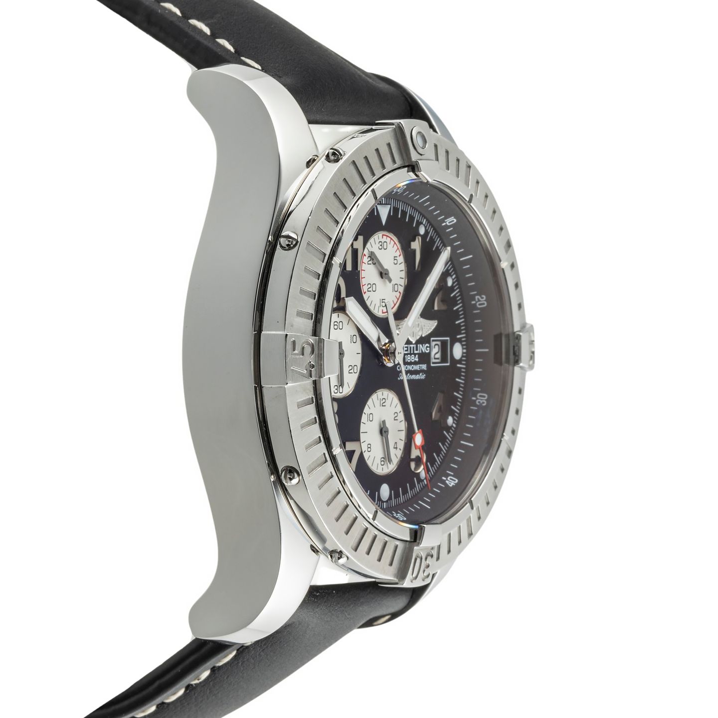 Breitling Super Avenger A13370 (2007) - Zwart wijzerplaat 48mm Staal (6/8)