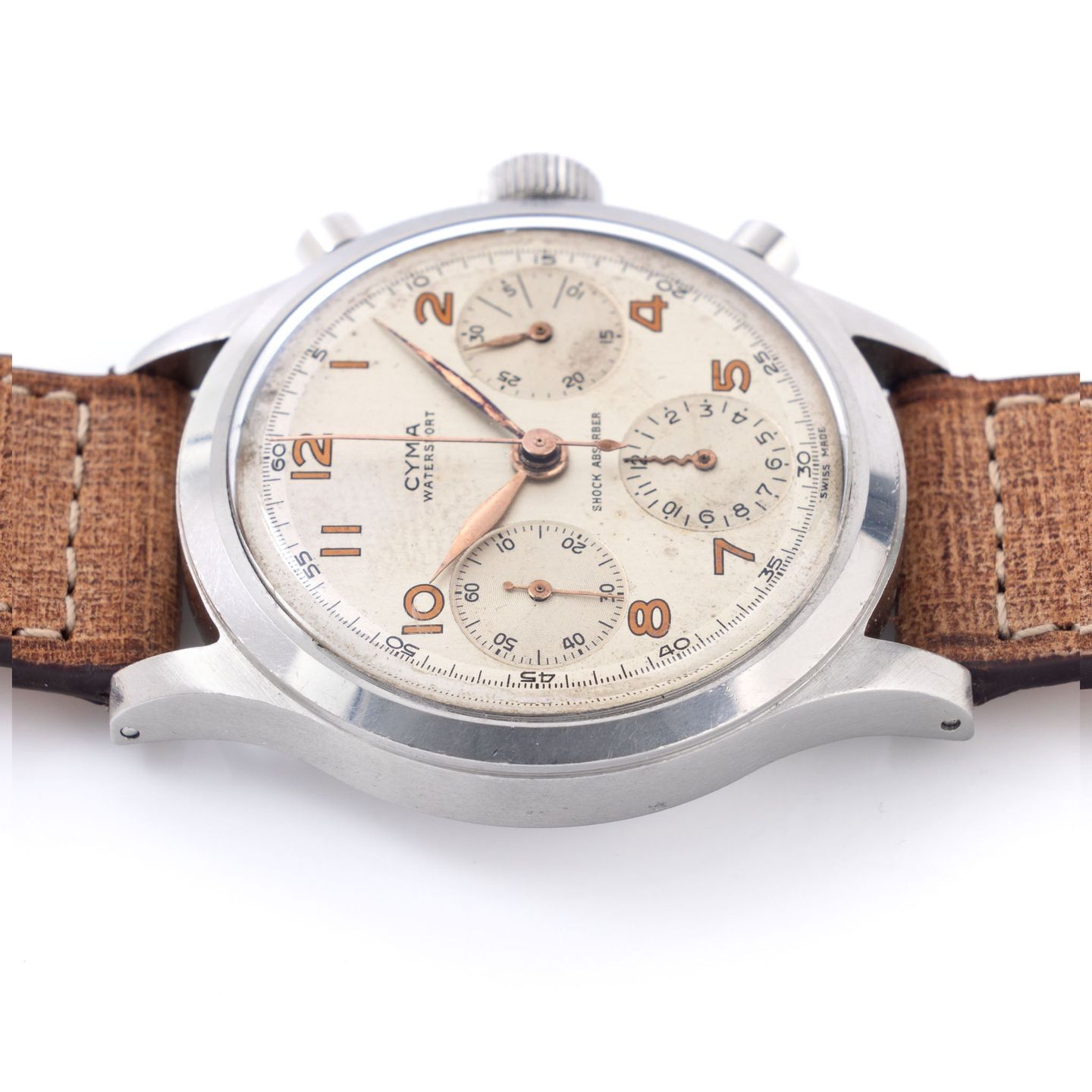 Cyma Vintage Unknown (1940) - White dial 38 mm Steel case (6/6)
