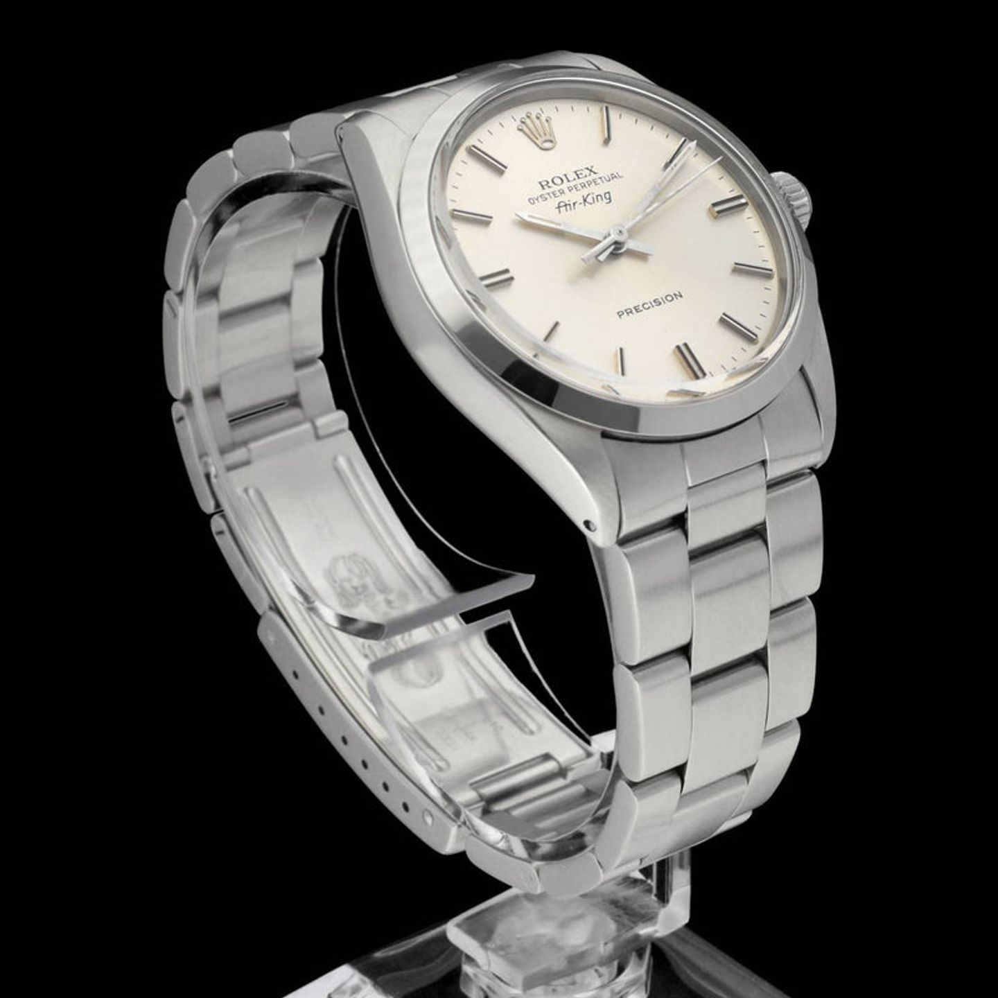 Rolex Air-King 5500 (1988) - Silver dial 34 mm Steel case (5/7)