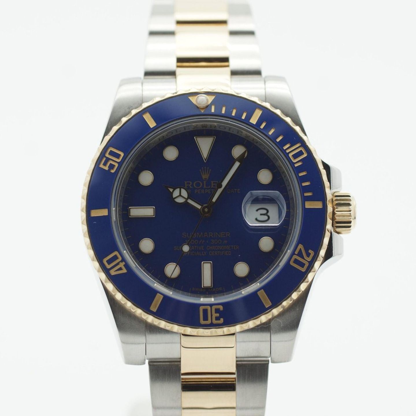 Rolex Submariner Date 116613LB (2013) - Blue dial 40 mm Gold/Steel case (2/8)