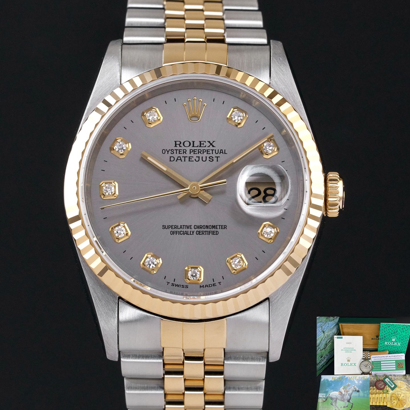 Rolex Datejust 36 16233 (1995) - 36mm Goud/Staal (1/8)