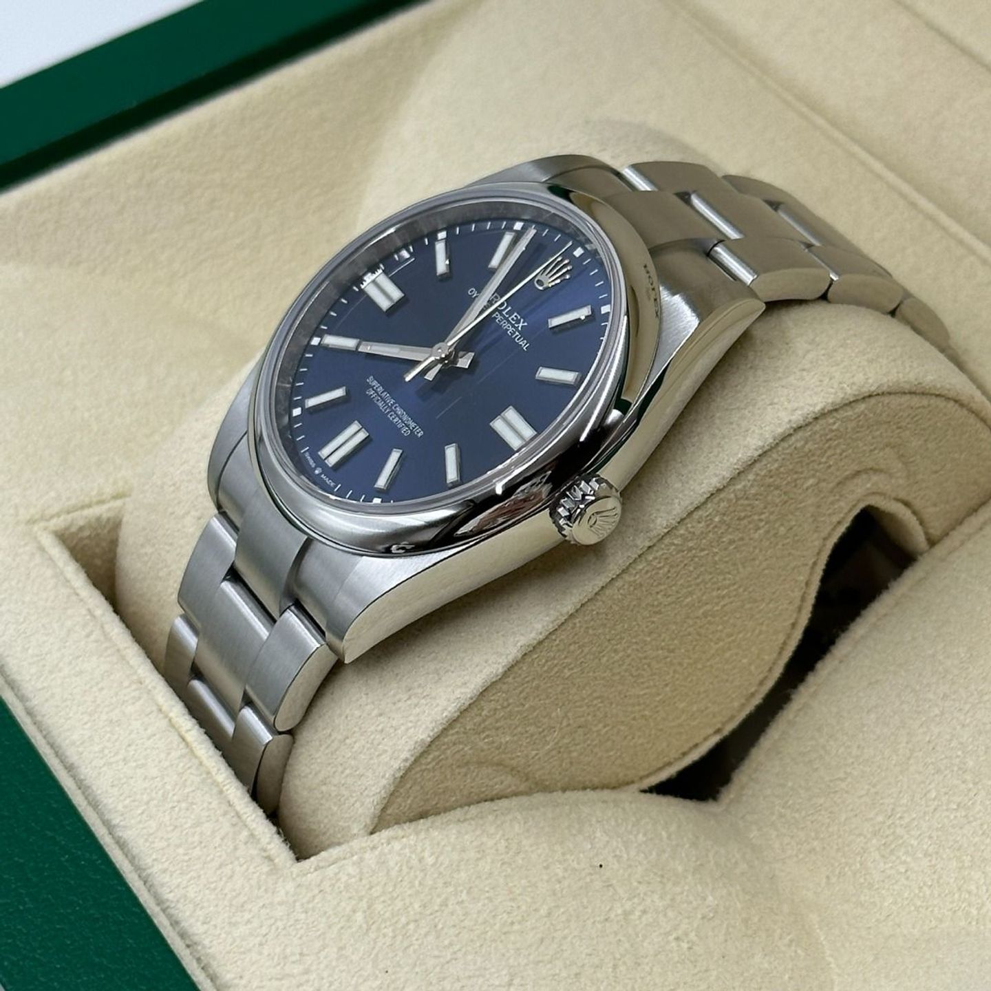 Rolex Oyster Perpetual 41 124300 (2023) - Blauw wijzerplaat 41mm Staal (6/8)