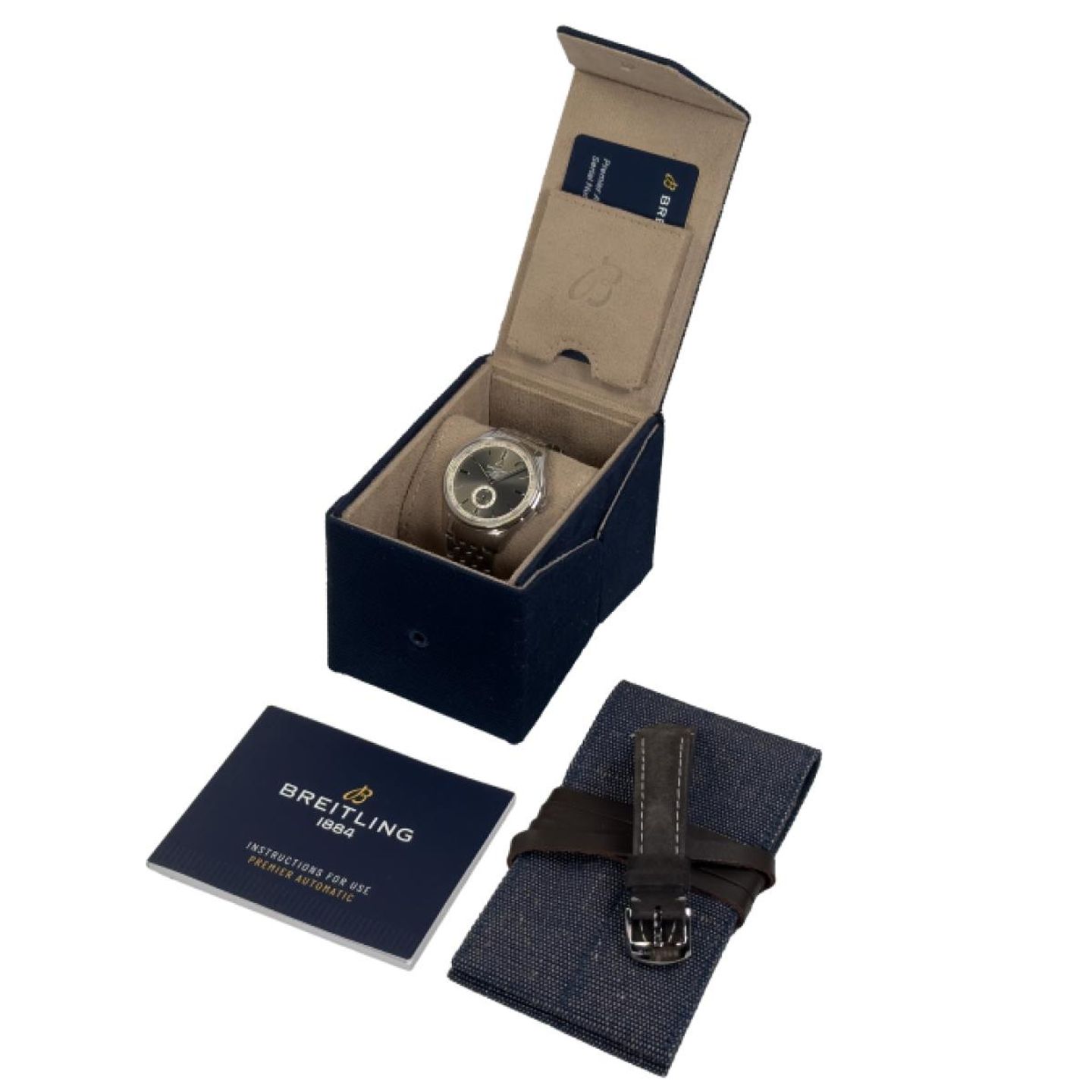 Breitling Premier Automatic 40 A37340 (2022) - Blue dial 40 mm Steel case (5/5)