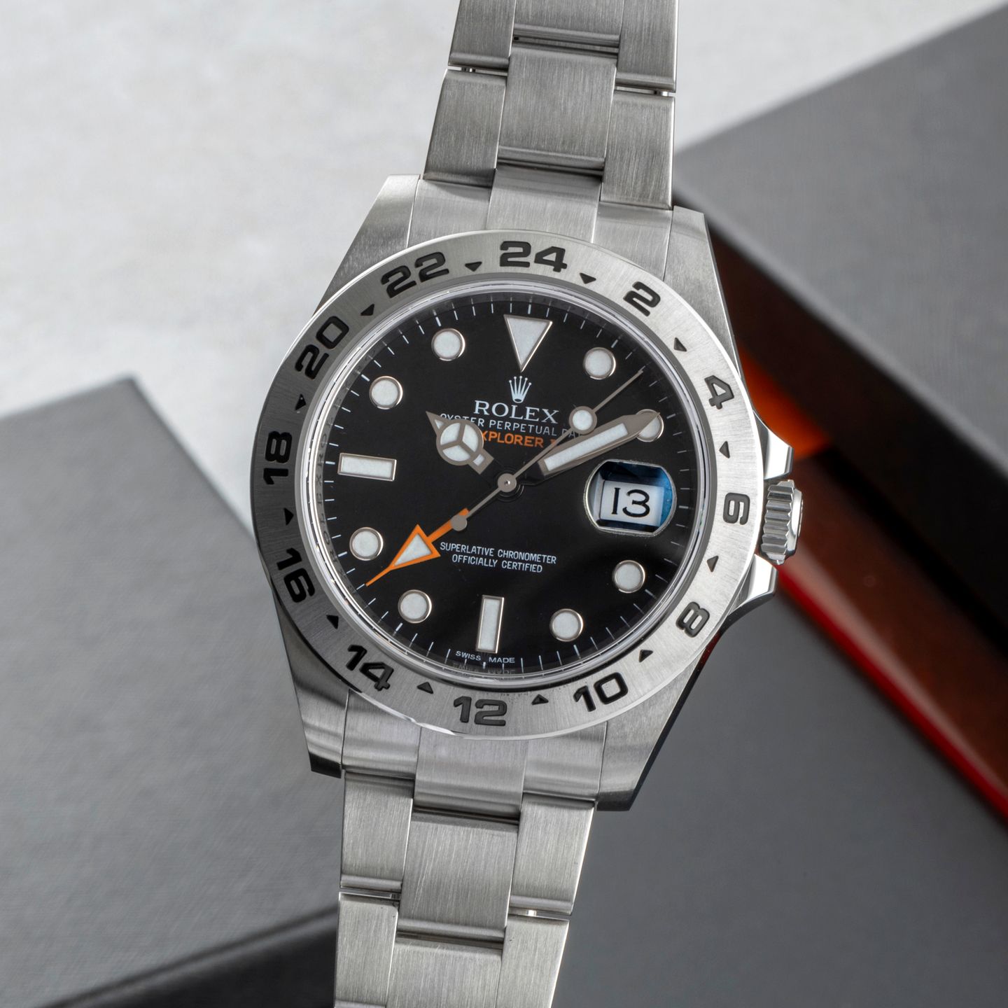 Rolex Explorer II 216570 (Onbekend (willekeurig serienummer)) - Zwart wijzerplaat 42mm Staal (3/8)