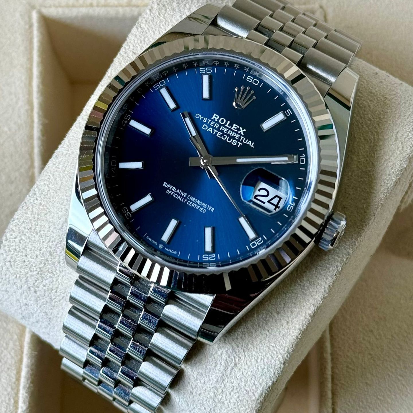 Rolex Datejust 41 126334 (2020) - Blauw wijzerplaat 41mm Staal (3/7)