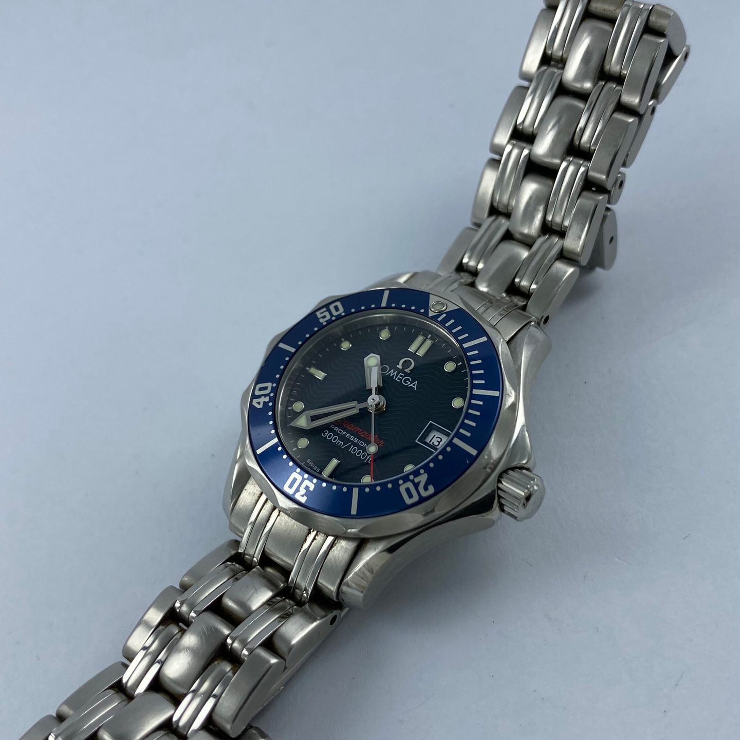 Omega Seamaster Diver 300 M 2224.80.00 (Unknown (random serial)) - Blue dial 28 mm Steel case (5/7)