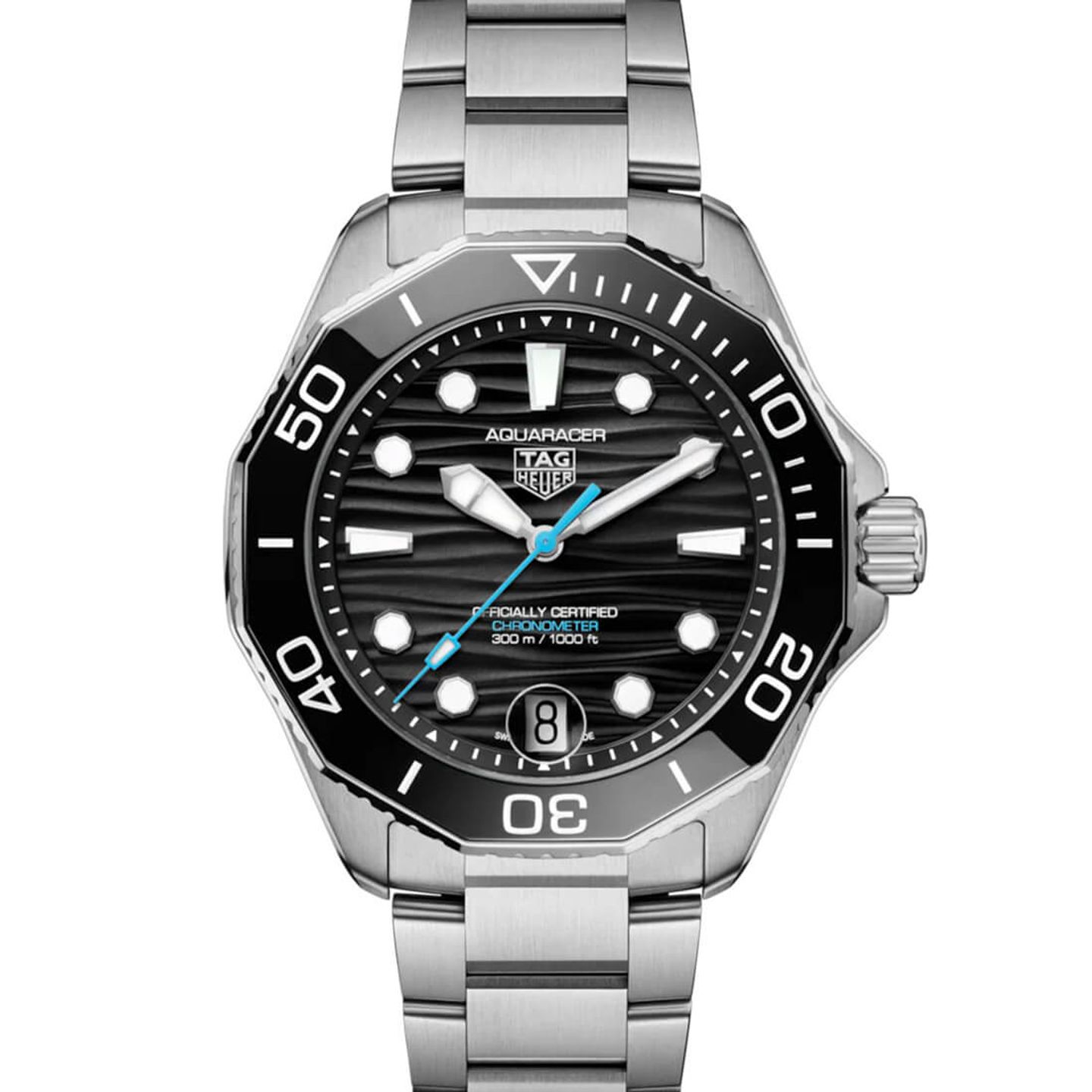 TAG Heuer Aquaracer WBP5110.BA0013 (2024) - Zwart wijzerplaat 42mm Staal (2/3)