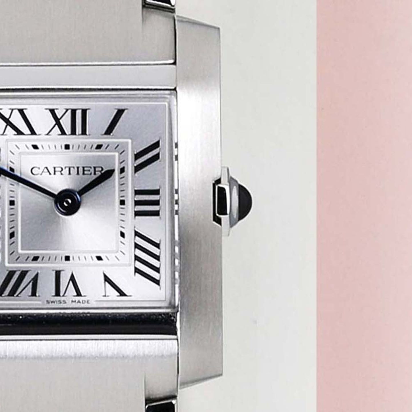 Cartier Tank Française WSTA0065 (2024) - Silver dial 21 mm Steel case (5/8)