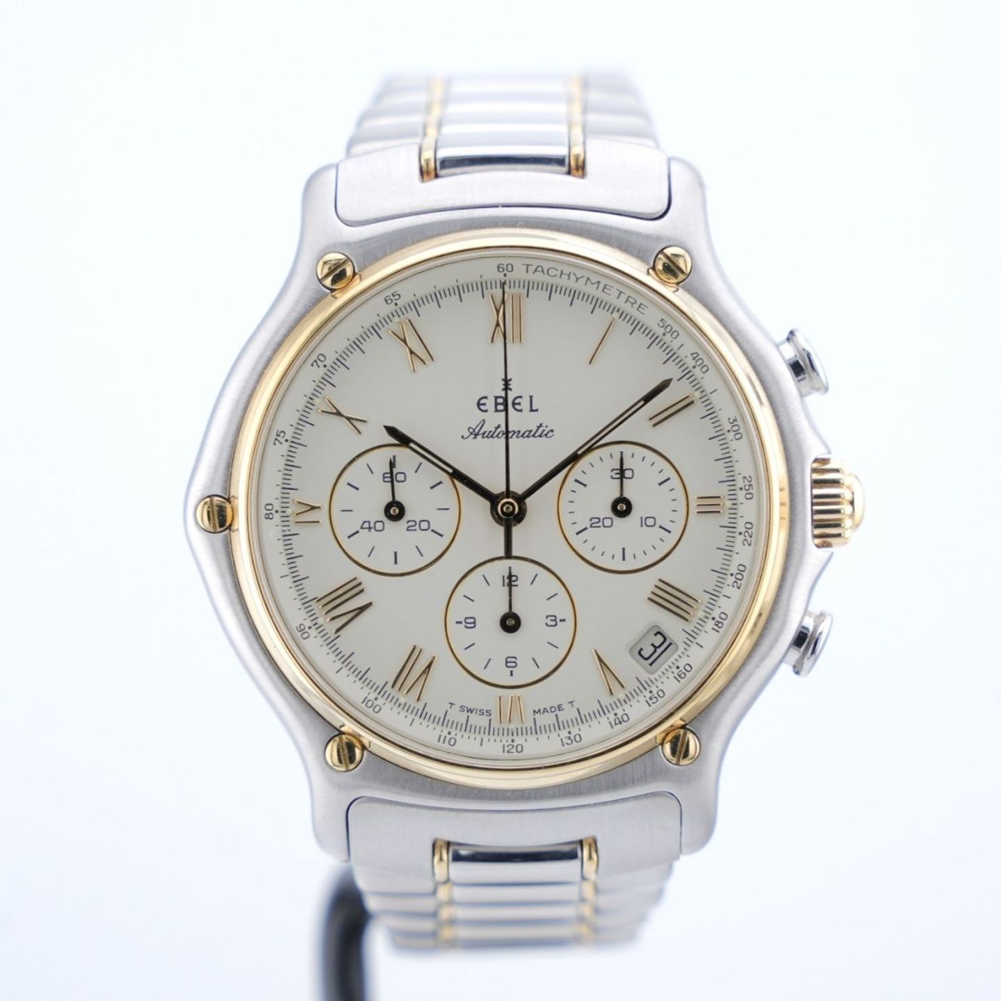 Ebel 1911 1134901 (Unknown (random serial)) - White dial 39 mm Steel case (1/8)