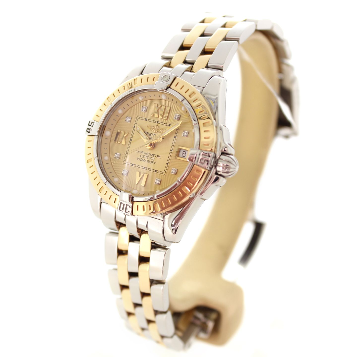 Breitling Cockpit Lady D71356 (Onbekend (willekeurig serienummer)) - Goud wijzerplaat 32mm Goud/Staal (3/7)