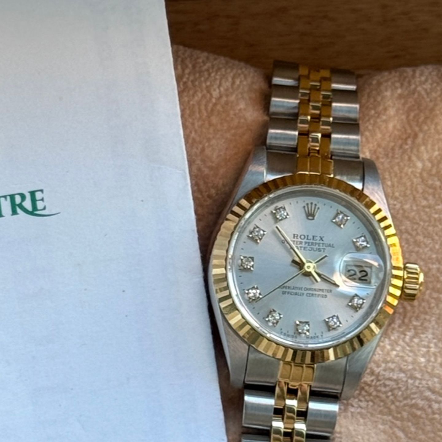 Rolex Lady-Datejust 69173 (1989) - Silver dial 26 mm Gold/Steel case (1/8)