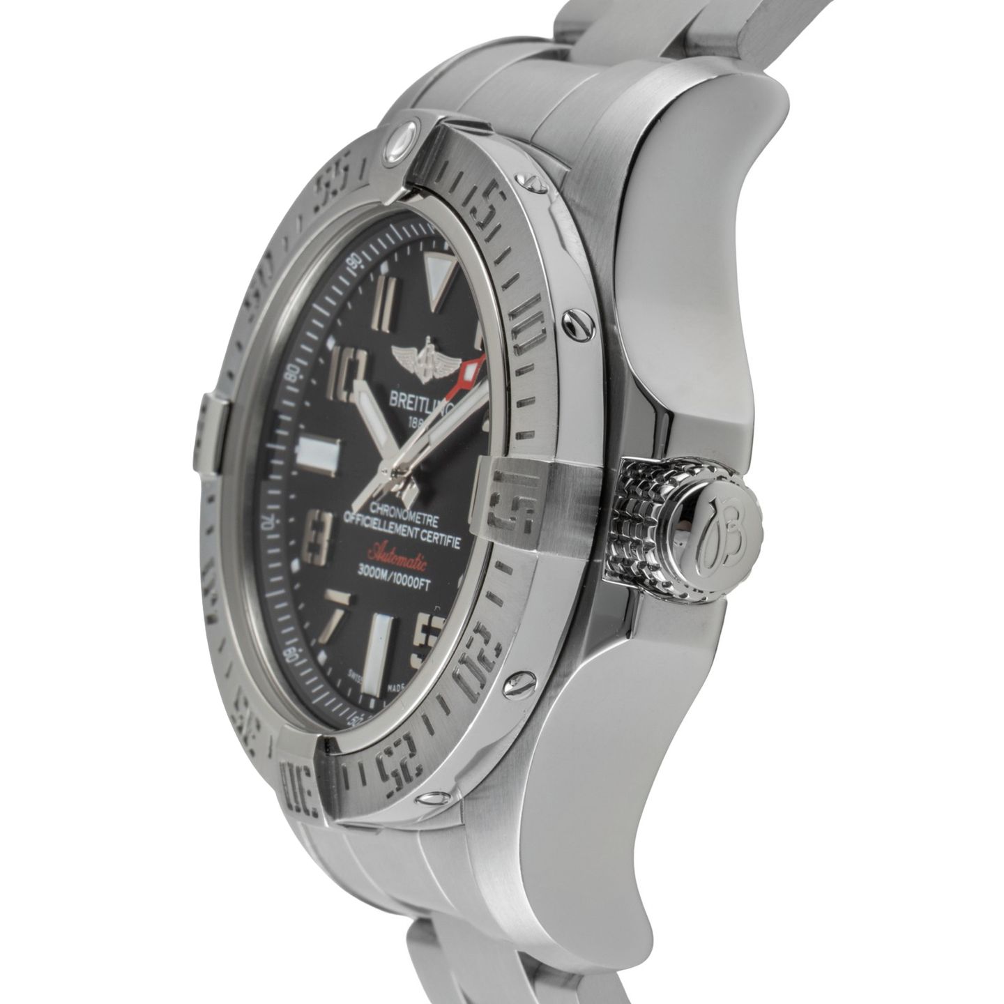 Breitling Avenger II Seawolf A17331 (Unknown (random serial)) - Black dial 45 mm Steel case (6/8)