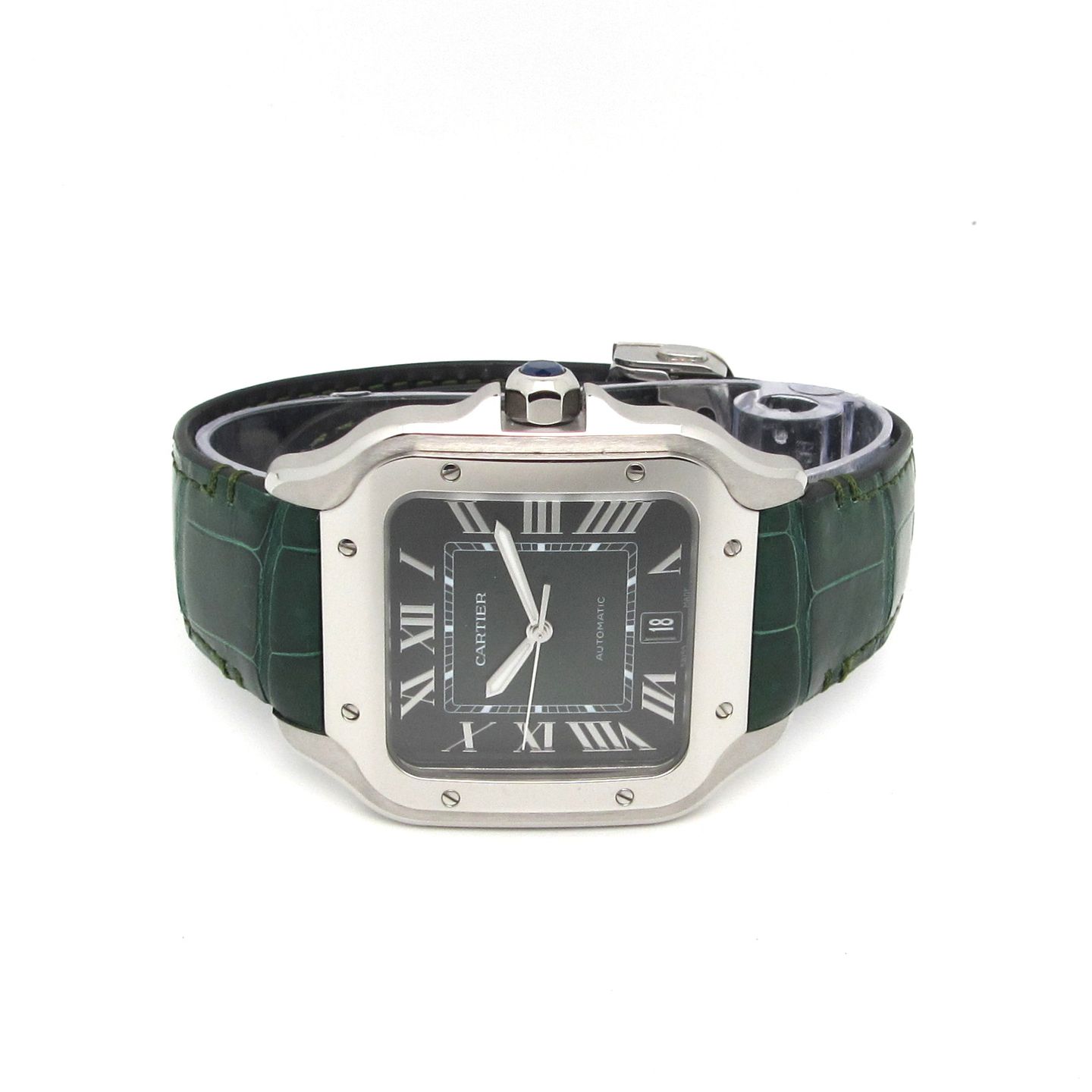 Cartier Santos WSSA0062 (2023) - Green dial 40 mm Steel case (2/6)