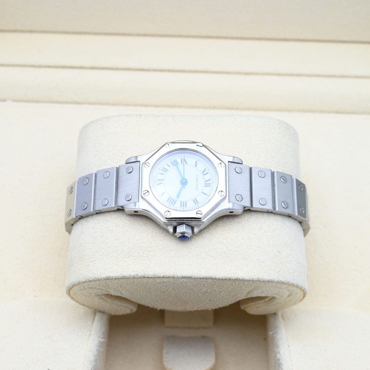 Cartier Santos 0906 (1985) - White dial 25 mm Steel case (4/8)