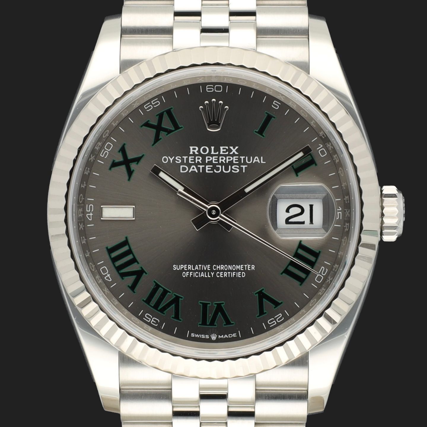 Rolex Datejust 36 126234 (2021) - Grey dial 36 mm Steel case (3/8)